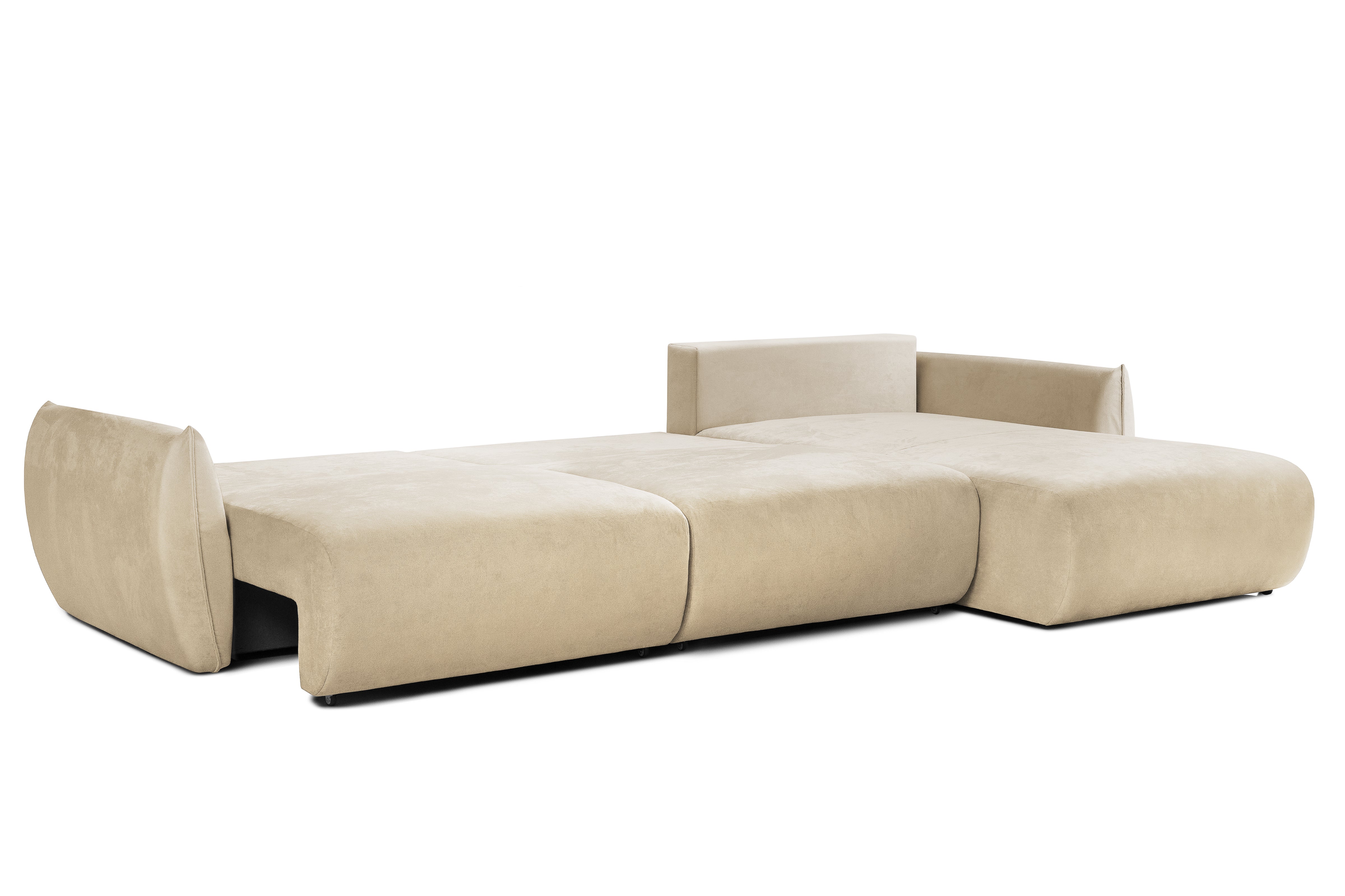 Colțar Extensibil OSAKA, cu 2 lăzi depozitare, șezlong interschimbabil, 338x190x87 cm, #color_Bej-Havana