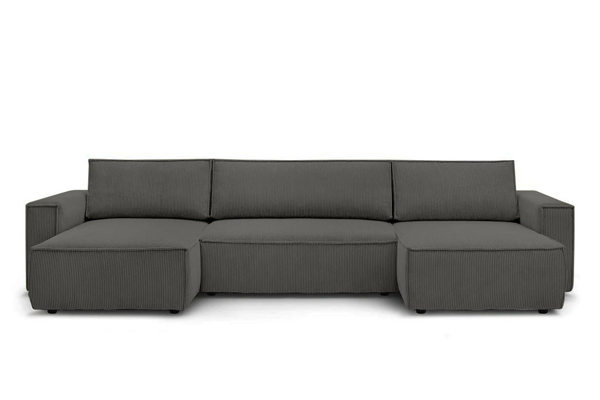 Colțar in formă de U Extensibil CLOUD, cu ladă de depozitare, 384x148x88cm - Prestigehome.ro - Coltar - Prestige - #color_Antracit-Zoom