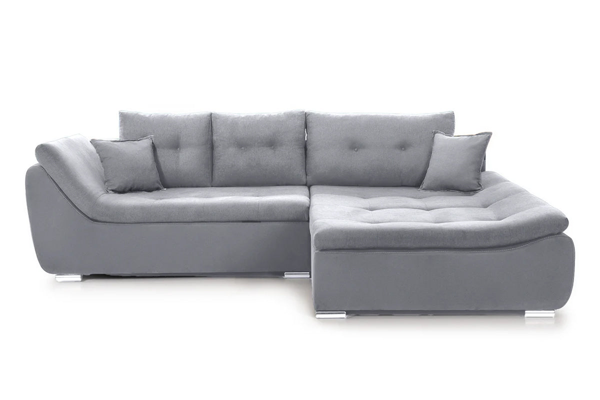 Coltar Extensibil pe dreapta LORENZO, cu lada de depozitare, 285x180x70 cm,- Prestigehome.ro - Coltare - Prestige - #color_Gri-Deschis-Enjoy