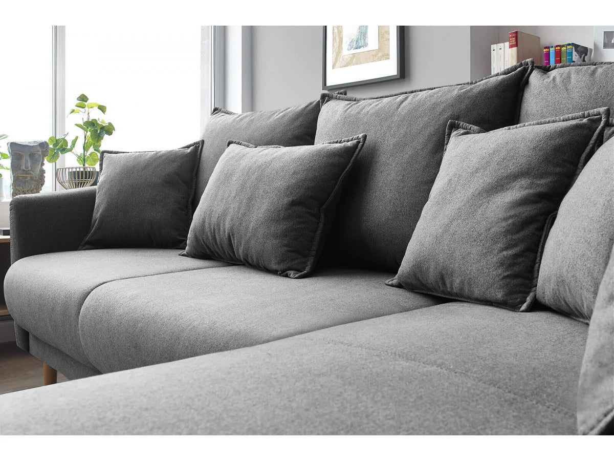 Colțar Extensibil JULIET, cu ladă de depozitare, variante stânga/dreapta, 240x166x95 cm - Prestigehome.ro - Canapea - Prestige #color_Gri-Inchis-Loft