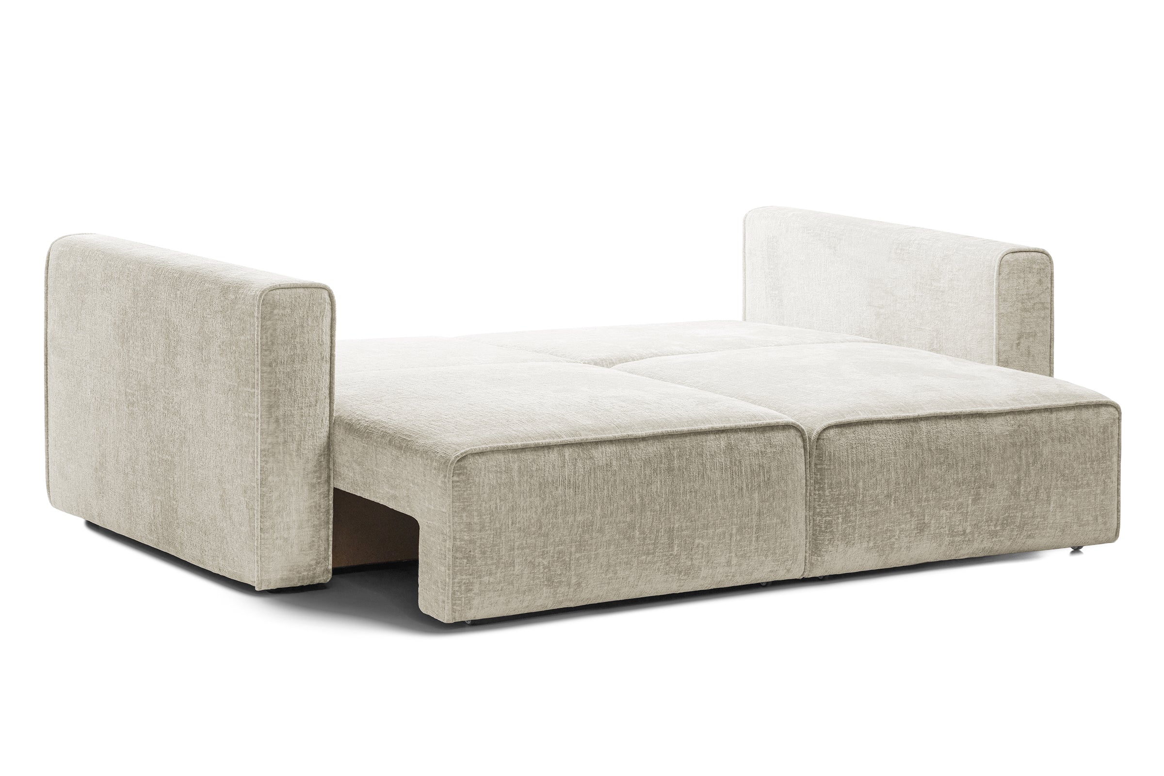 Canapea Extensibilă 3 locuri ZANETTO, cu 2 lăzi depozitare, 240x100x70 cm, #color_Crem-Onyx