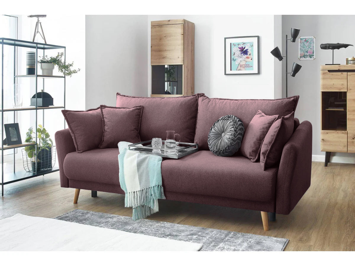 Canapea Extensibilă 3 locuri JULIET, cu ladă de depozitare, 215x88x95 cm - Prestigehome.ro - Canapea - Prestige #color_Violet-Loft