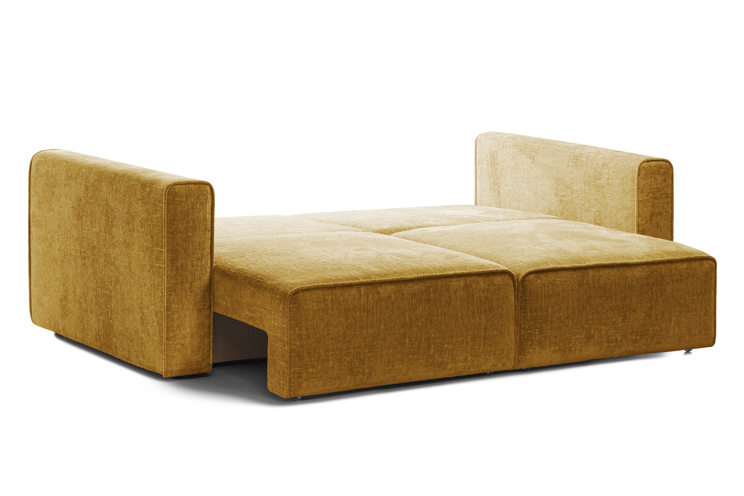 Canapea Extensibilă 3 locuri ZANETTO, cu 2 lăzi depozitare, 240x100x70 cm, #color_Galben-Onyx