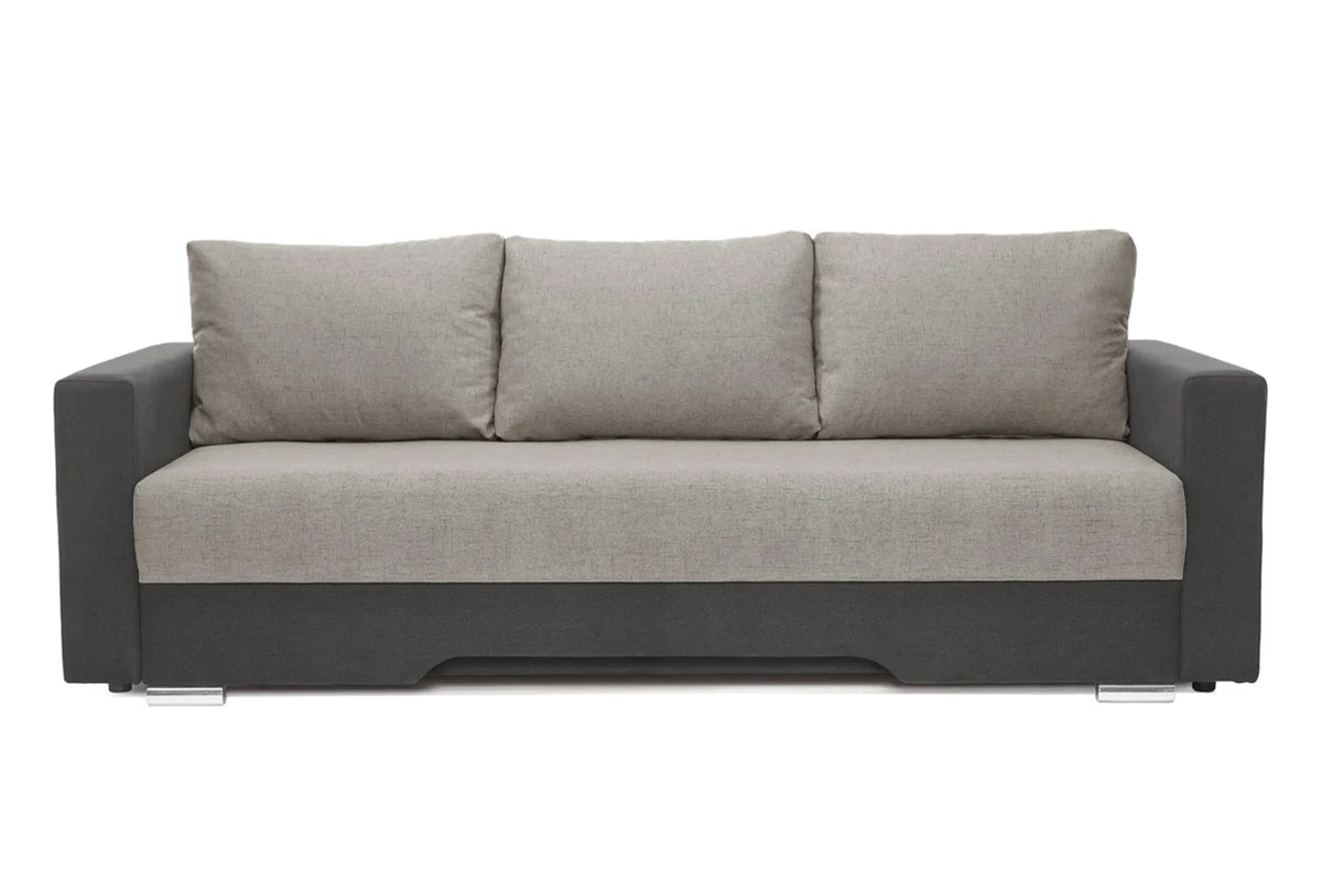 Canapea Extensibila 3 locuri Cesar, cu lada de depozitare, 220x90x85 cm - Prestigehome.ro - Canapea - Prestige #color_gri-deschis-gri-inchis