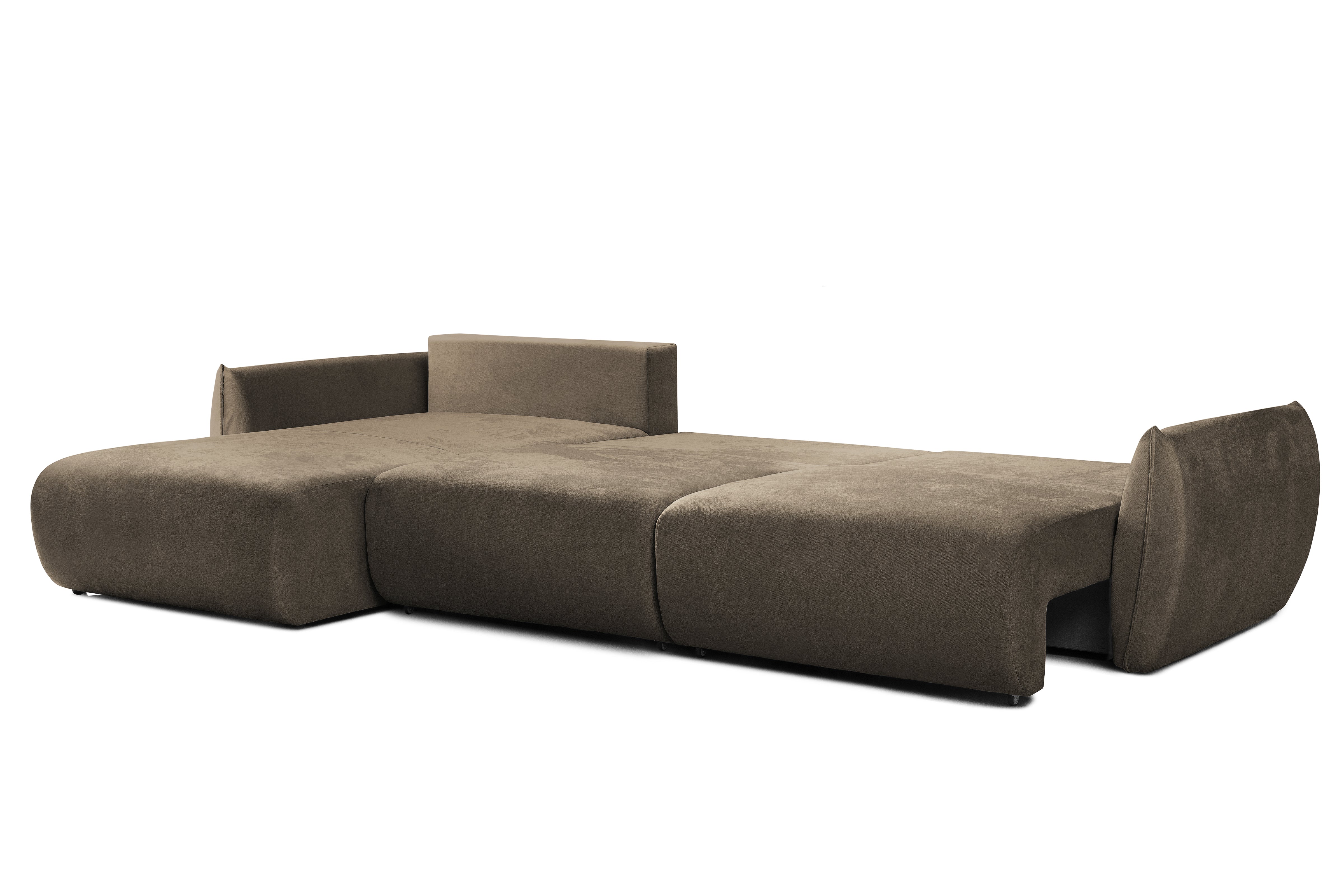 Colțar Extensibil OSAKA, cu 2 lăzi depozitare, șezlong interschimbabil, 338x190x87 cm, #color_Cafe-Havana