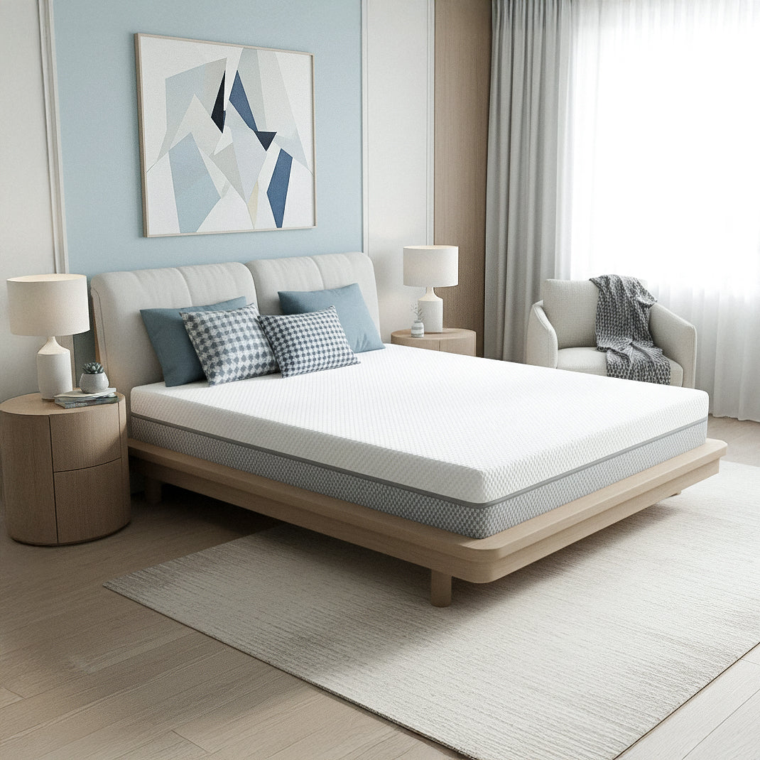 Saltea Ideal Sleep PERFECT COMFORT 4 in 1, spumă poliuretanica de susținere, spumă High Resilience, spumă cu memorie, husă detașabilă și lavabilă, superortopedică, Grosime 22 cm