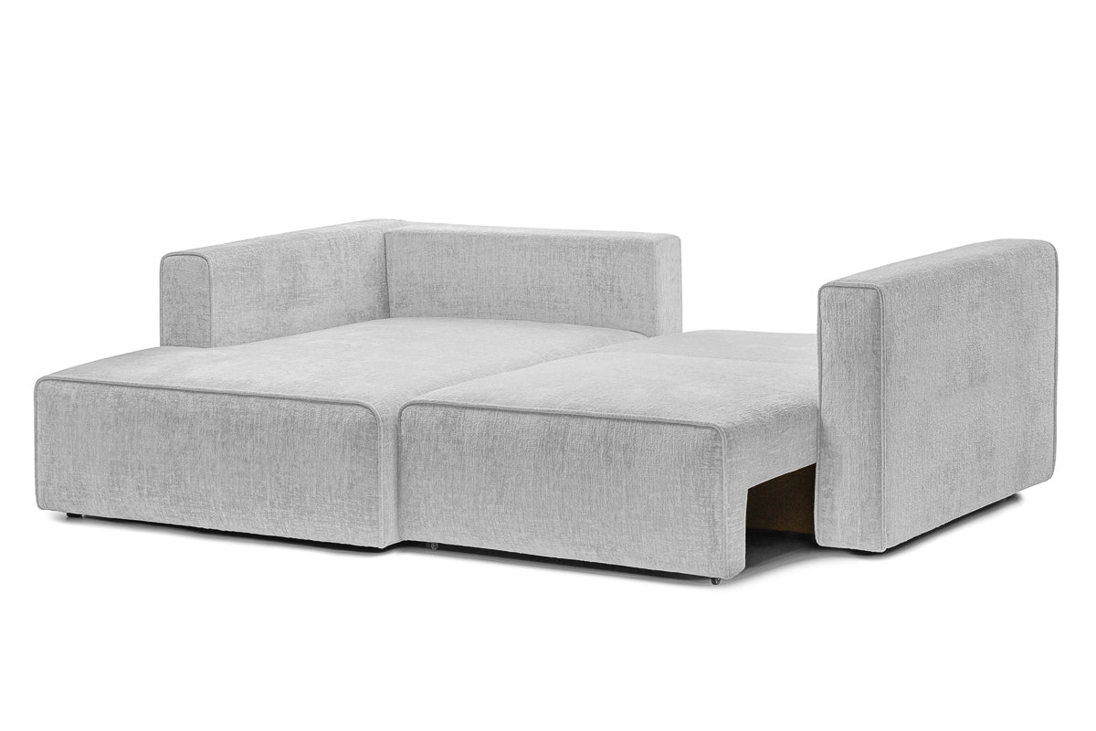 Coltar Extensibil 3 locuri ZANETTO, cu lada de depozitare, 240x160x70 cm, #color_Gri-Argintiu-Onyx