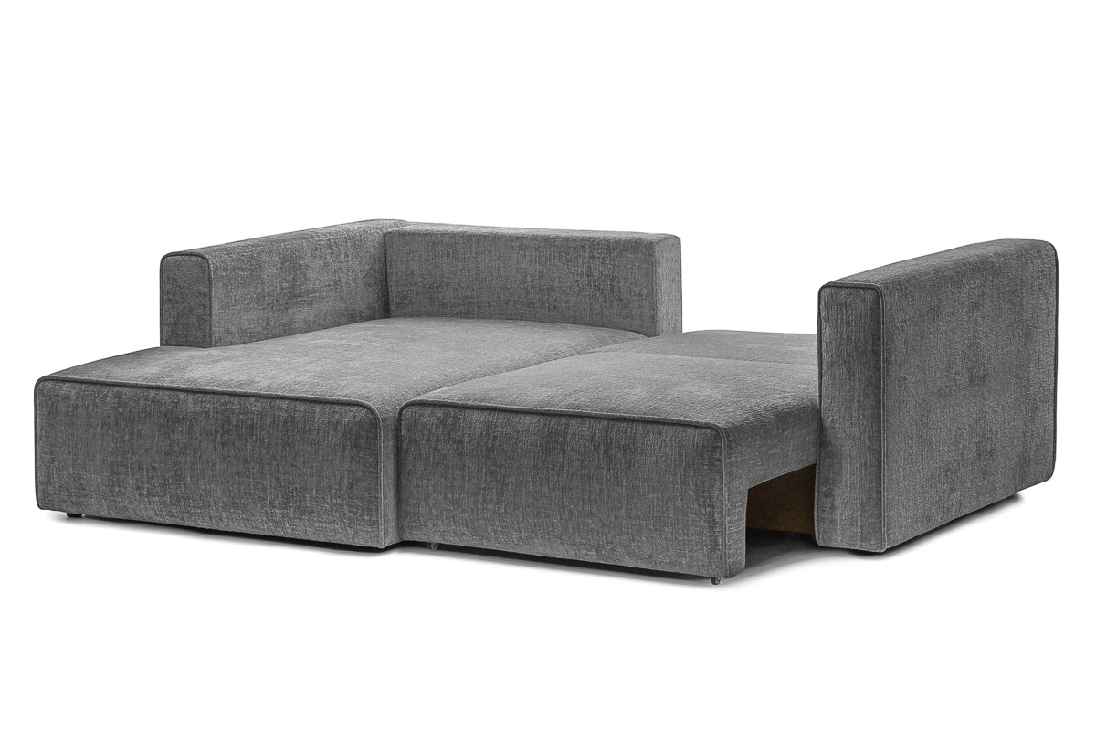 Coltar Extensibil 3 locuri ZANETTO, cu lada de depozitare, 240x160x70 cm, #color_Gri-Onyx