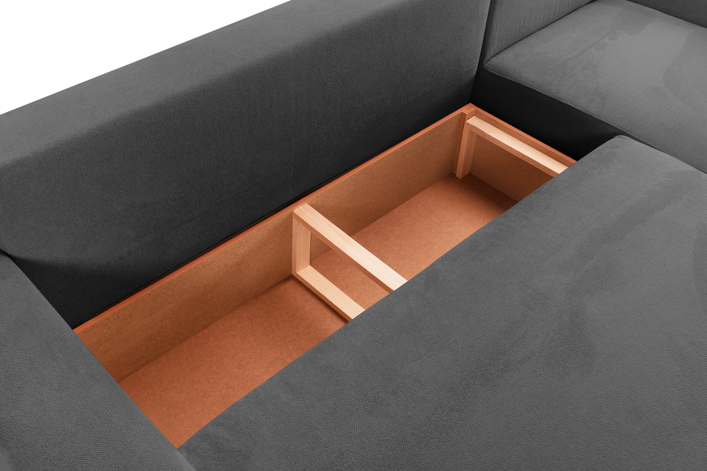 Canapea Extensibilă 3 locuri KENZO, 235x100x93 cm, #color_Gri-Cenusiu-Memphis