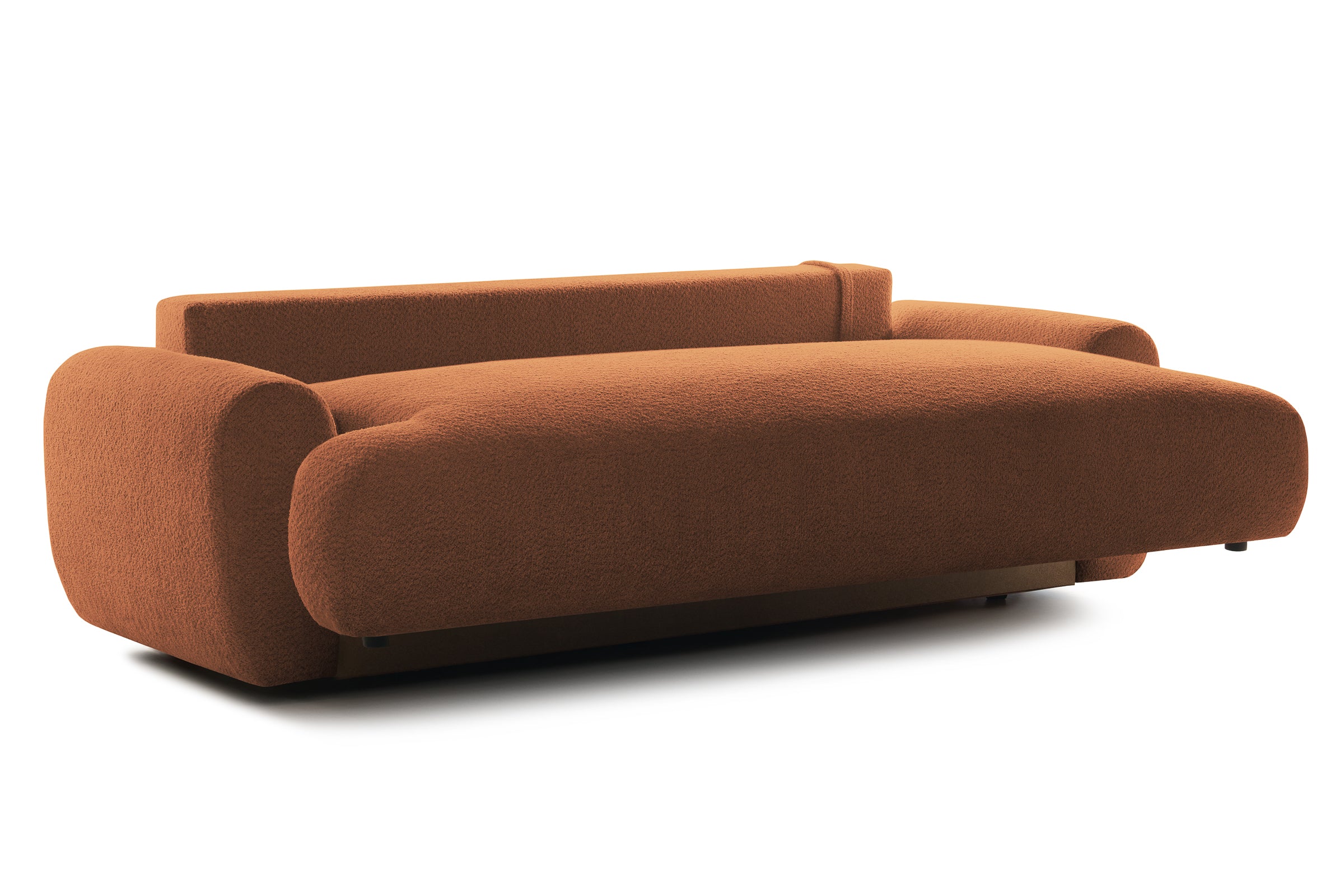 Canapea Extensibilă 3 locuri NOA, cu ladă depozitare, 244x108x80 cm, #color_Caramiziu-Anthology