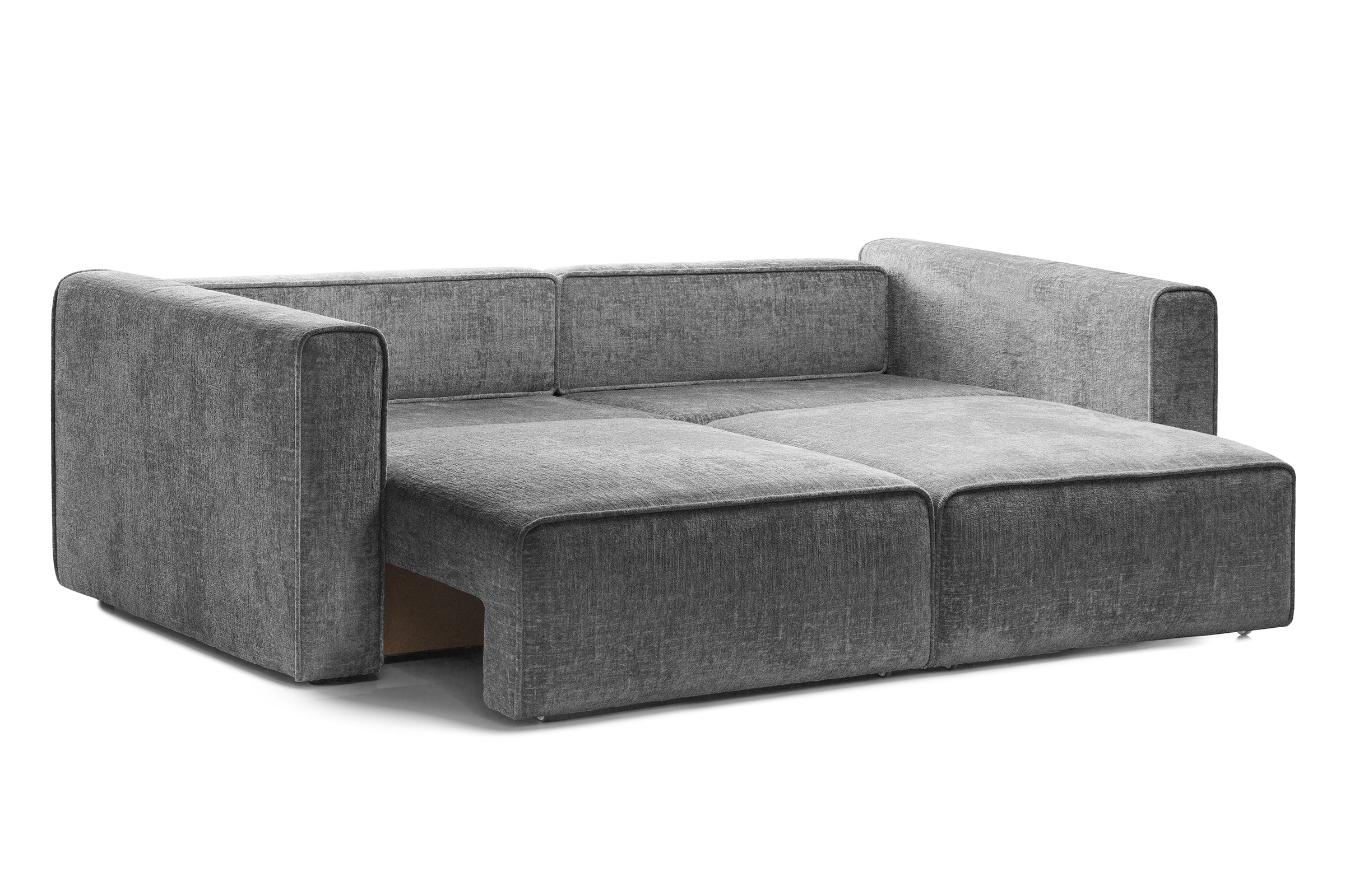 Canapea Extensibilă 3 locuri ZANETTO, cu 2 lăzi depozitare, 240x100x70 cm, #color_Gri-Onyx