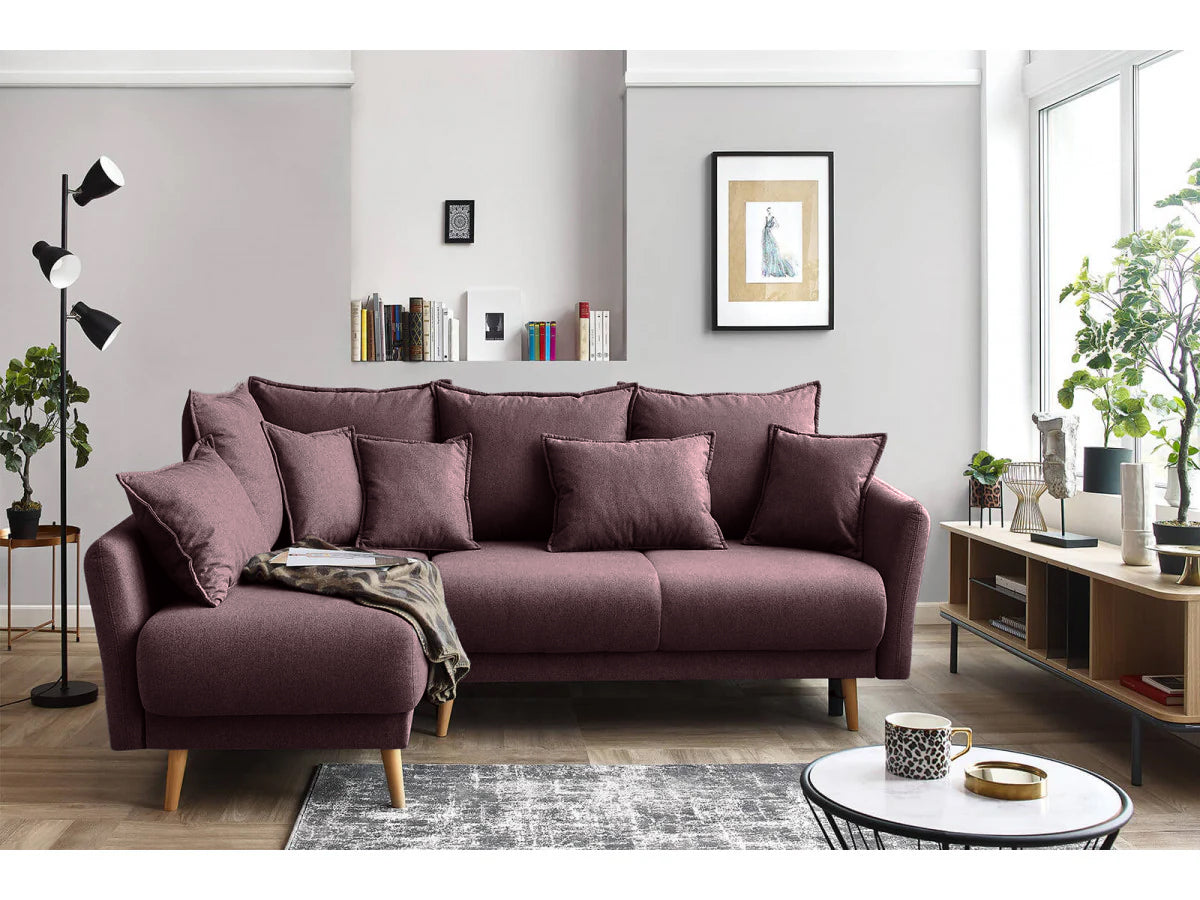 Colțar Extensibil JULIET, cu ladă de depozitare, variante stânga/dreapta, 240x166x95 cm - Prestigehome.ro - Canapea - Prestige #color_Violet-Loft