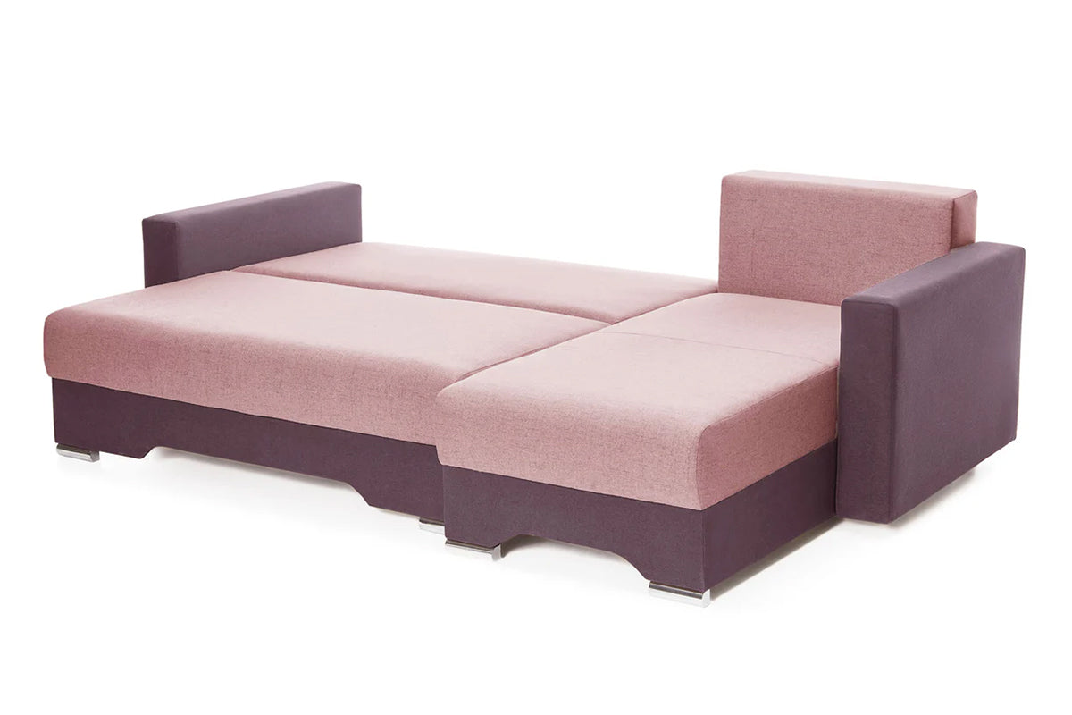 Coltar Extensibil 3 locuri Cesar, cu lada de depozitare, 247x160x85 cm - Prestigehome.ro - Coltar - Prestige #color_roz-mov