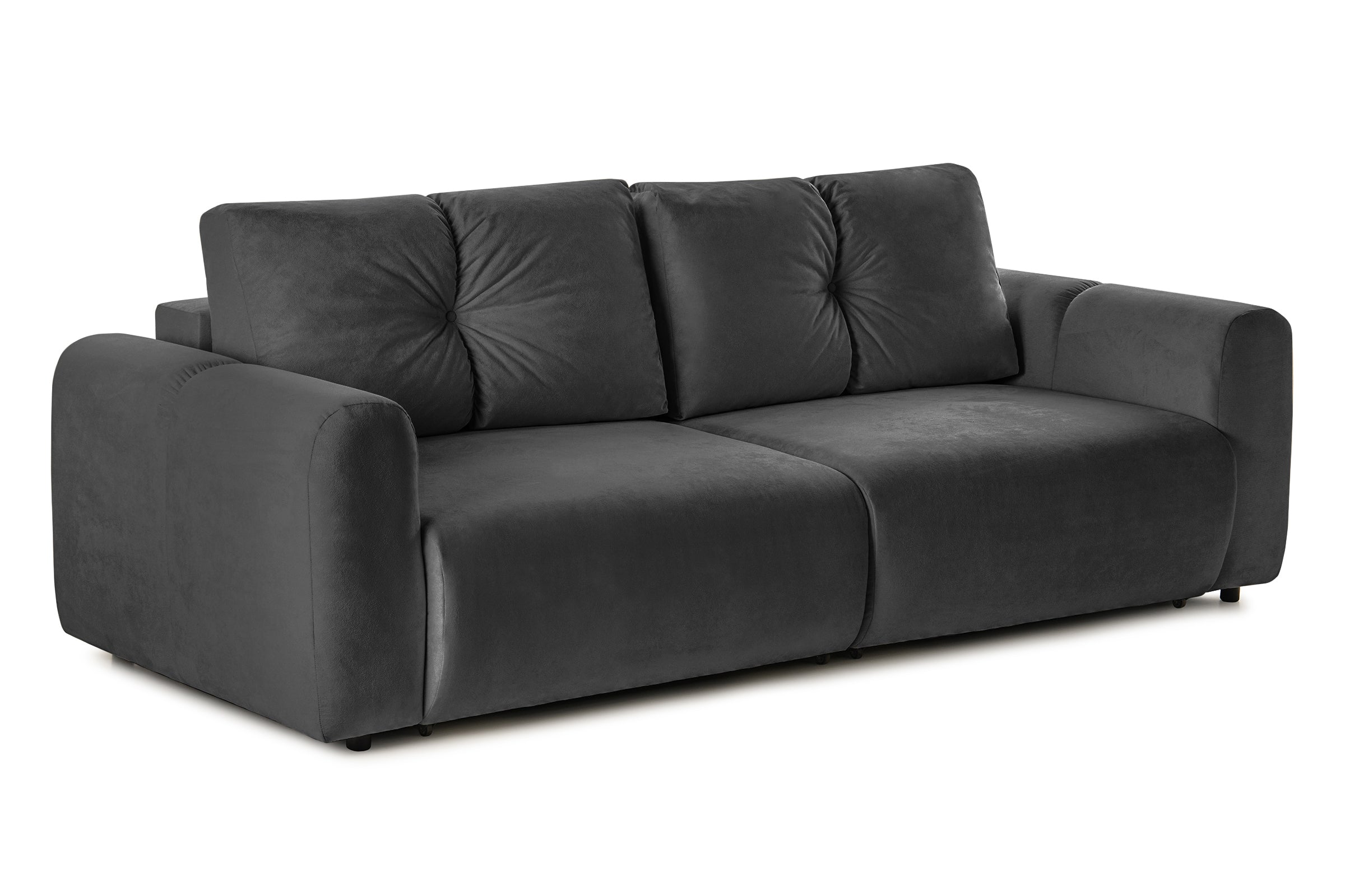 Canapea Extensibilă 3 locuri GEORGIA, cu 2 lăzi depozitare, 248x110x90 cm #color_Gri-Inchis-Havana