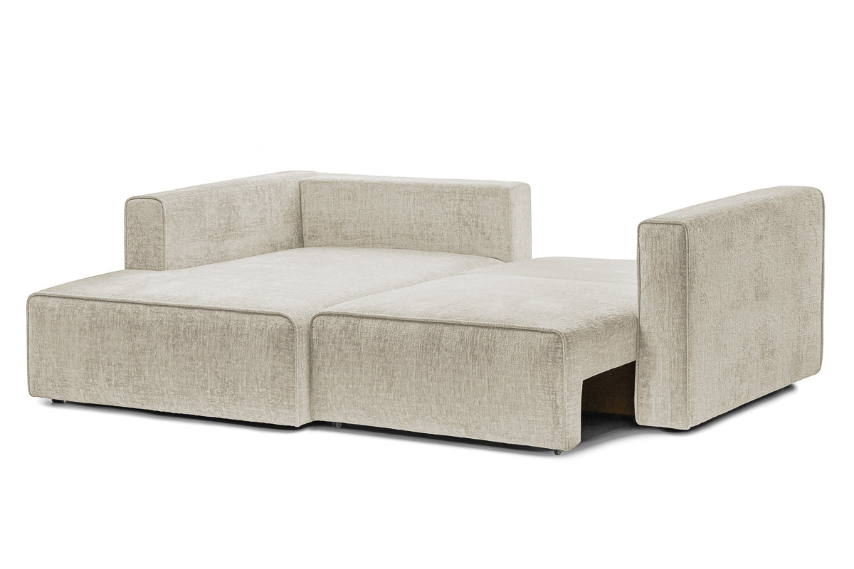 Coltar Extensibil 3 locuri ZANETTO, cu lada de depozitare, 240x160x70 cm, #color_Crem-Onyx