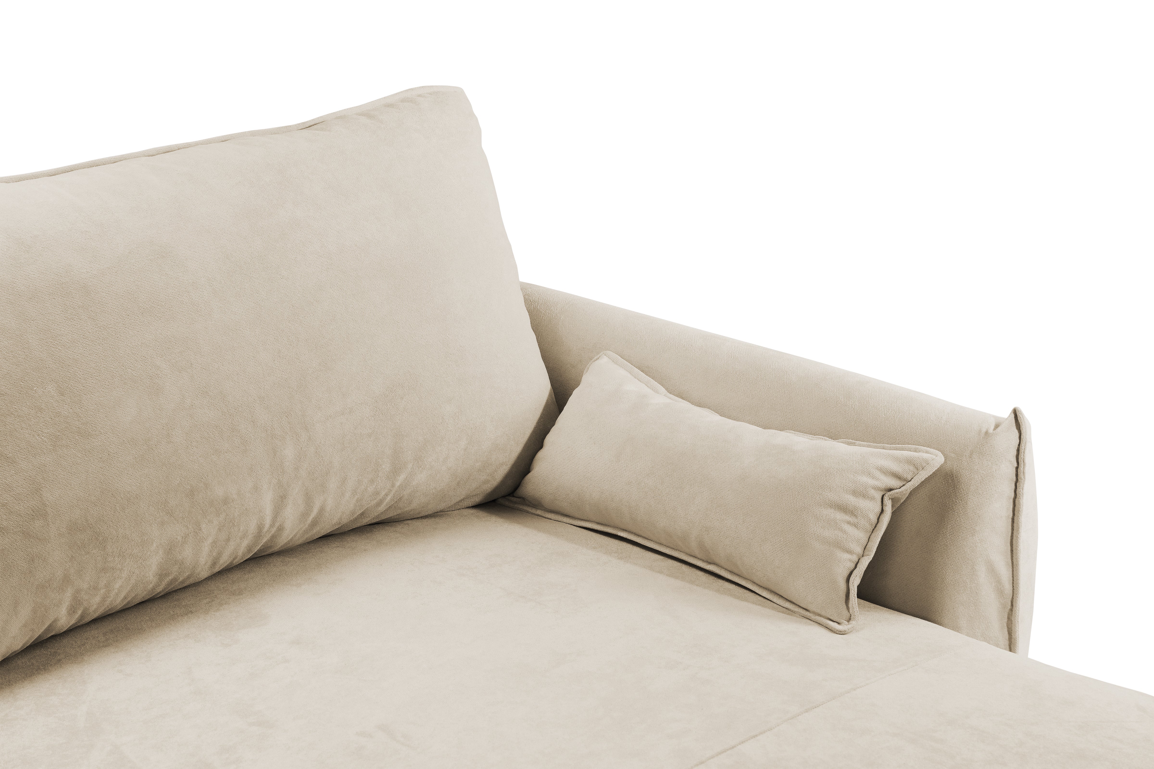 Colțar Extensibil OSAKA, cu 2 lăzi depozitare, șezlong interschimbabil, 338x190x87 cm, #color_Bej-Havana