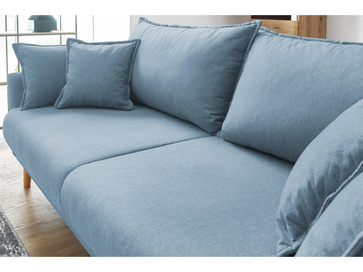 Canapea Extensibilă 3 locuri JULIET, cu ladă de depozitare, 215x88x95 cm - Prestigehome.ro - Canapea - Prestige #color_Albastru-Loft