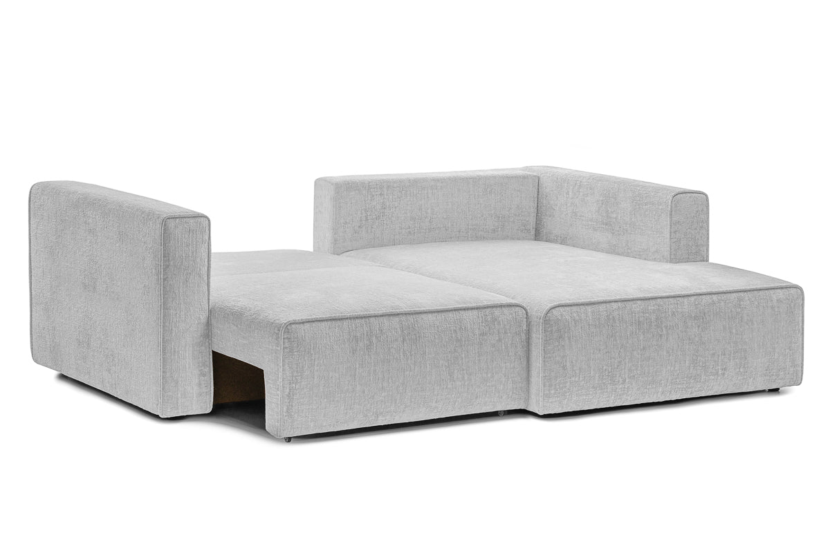 Coltar Extensibil 3 locuri ZANETTO, cu lada de depozitare, 240x160x70 cm, #color_Gri-Argintiu-Onyx