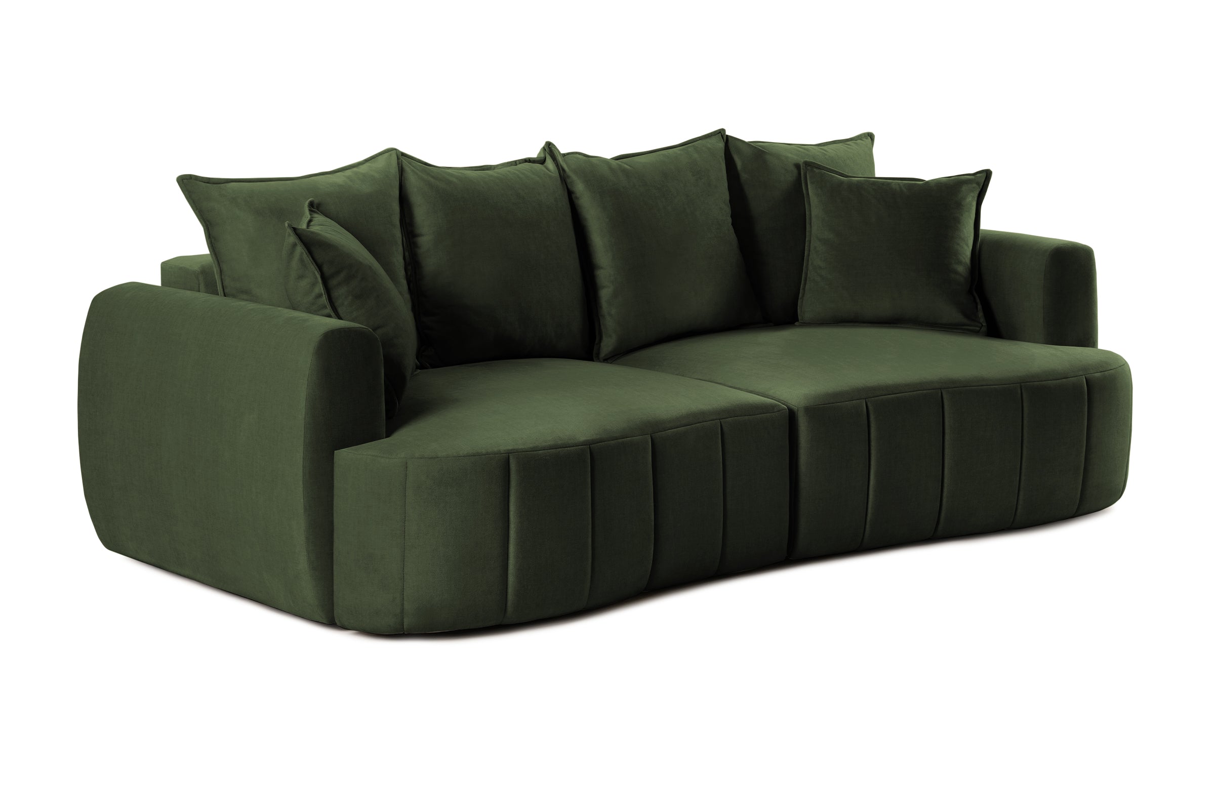 Canapea Extensibilă 3 locuri SAMBA, cu 2 lăzi depozitare, 242x127x90 cm, #Color_Verde-Vogue