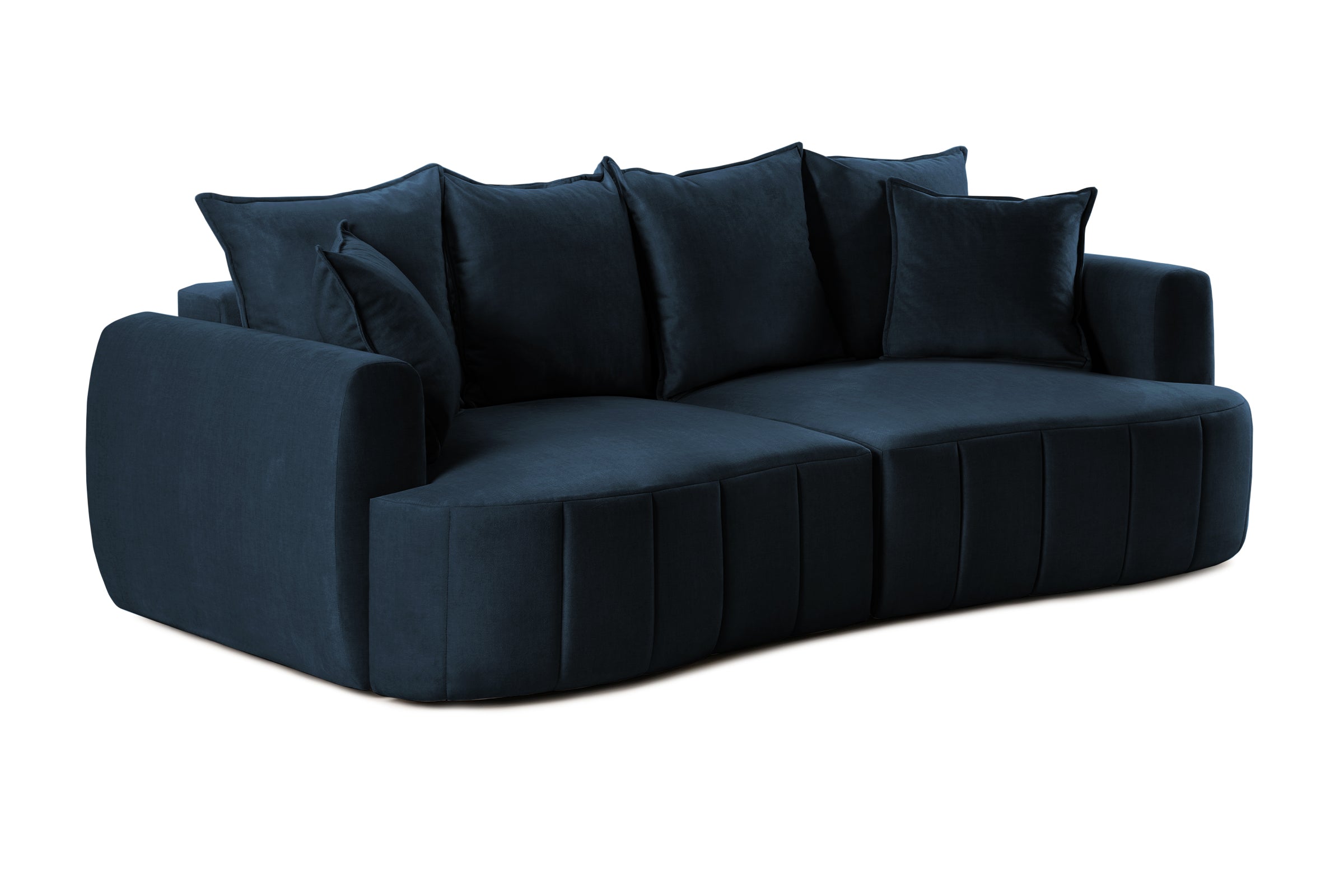 Canapea Extensibilă 3 locuri SAMBA, cu 2 lăzi depozitare, 242x127x90 cm, #Color_Albastru-Vogue