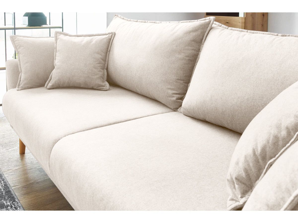 Canapea Extensibilă 3 locuri JULIET, cu ladă de depozitare, 215x88x95 cm - Prestigehome.ro - Canapea - Prestige #color_Crem-Loft