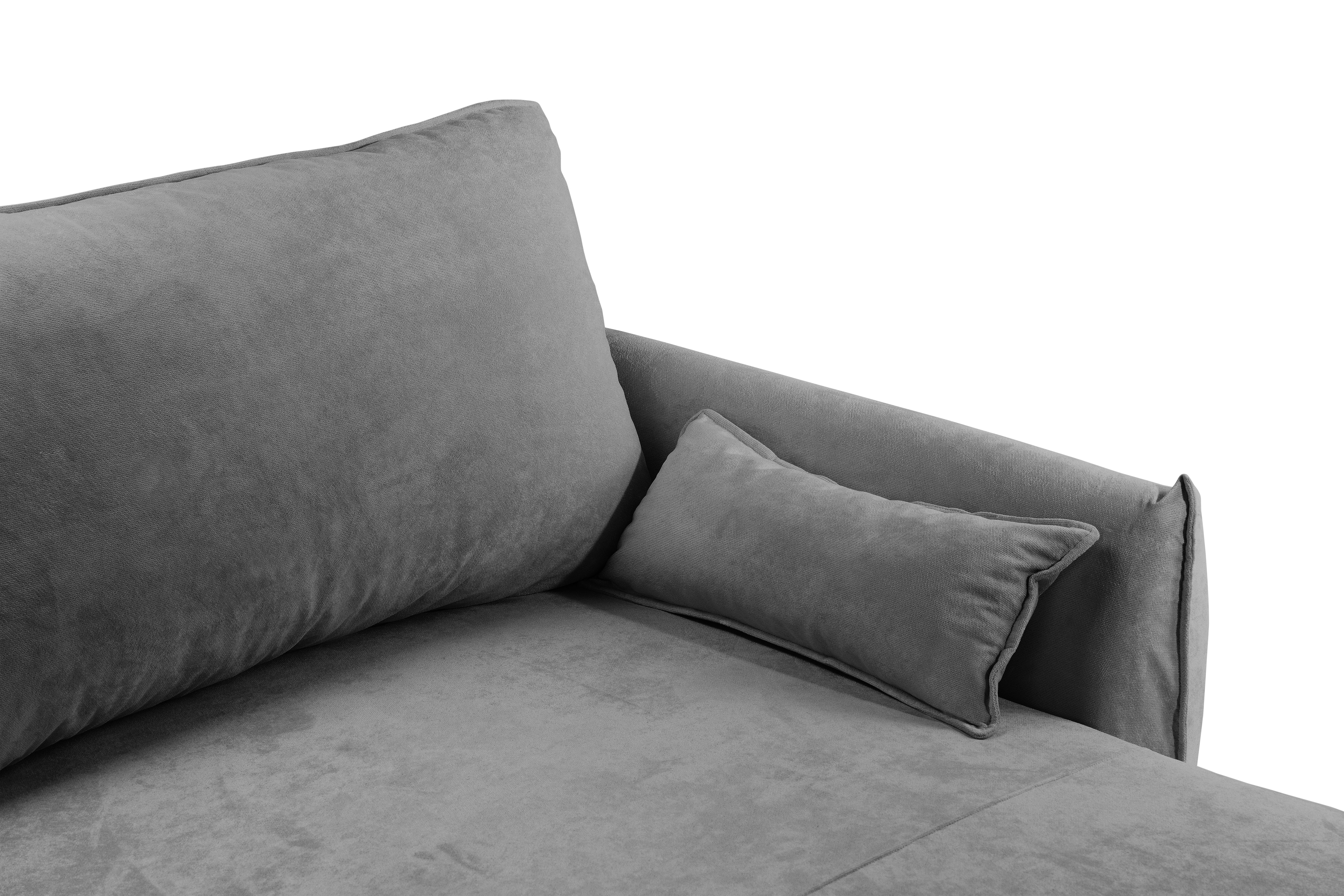 Colțar Extensibil OSAKA, cu 2 lăzi depozitare, șezlong interschimbabil, 338x190x87 cm, #color_Gri-Inchis-Havana