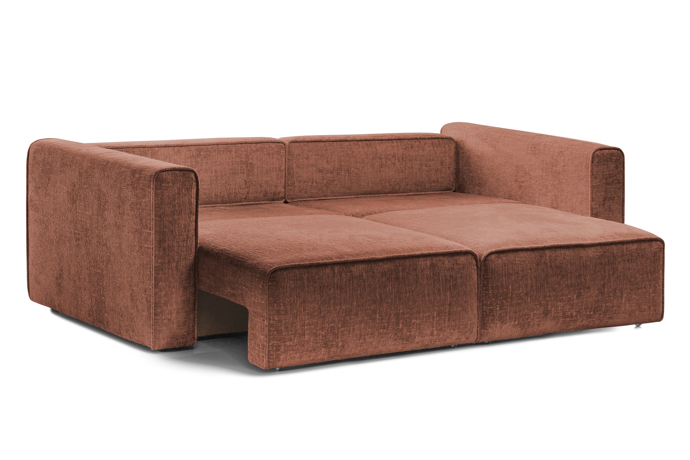 Canapea Extensibilă 3 locuri ZANETTO, cu 2 lăzi depozitare, 240x100x70 cm, #color_Bordeaux-Onyx