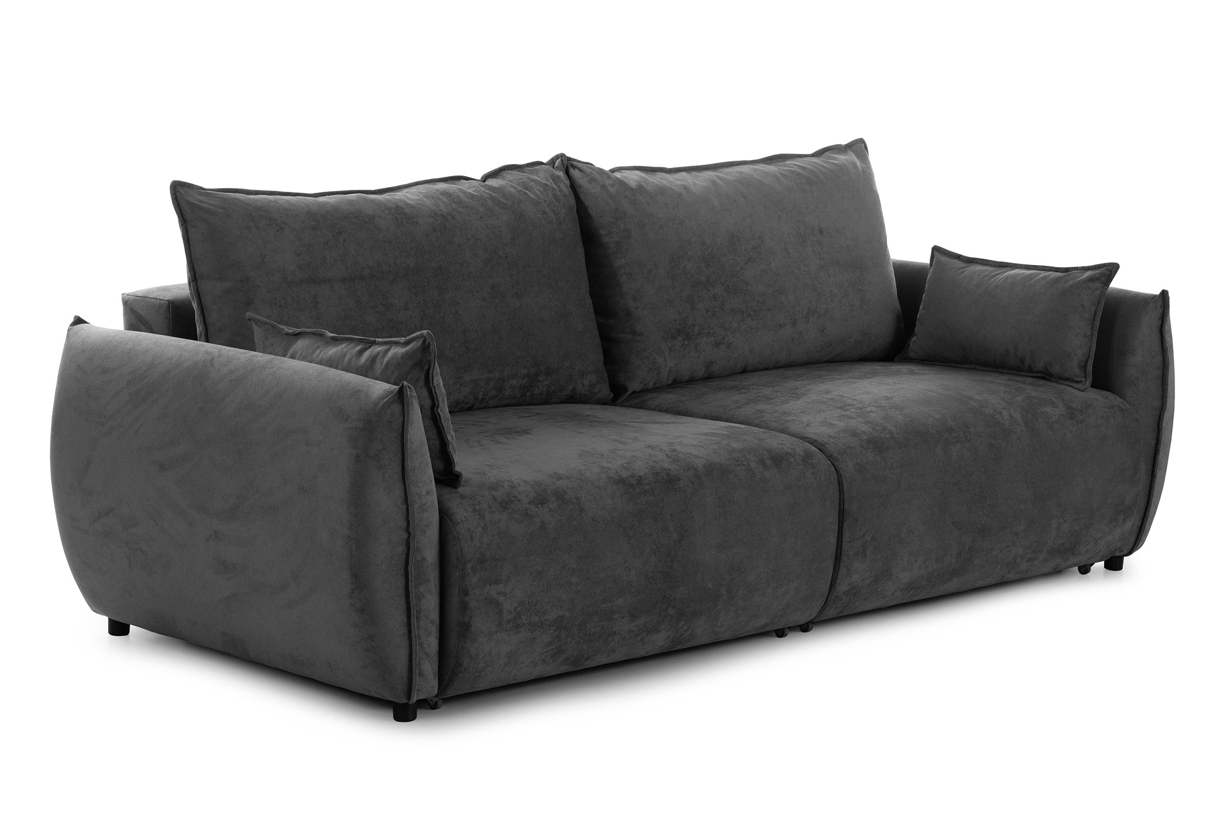 Canapea Extensibilă 3 locuri OSAKA, cu ladă depozitare, 238x110x90 cm #color_Gri-Inchis-Havana