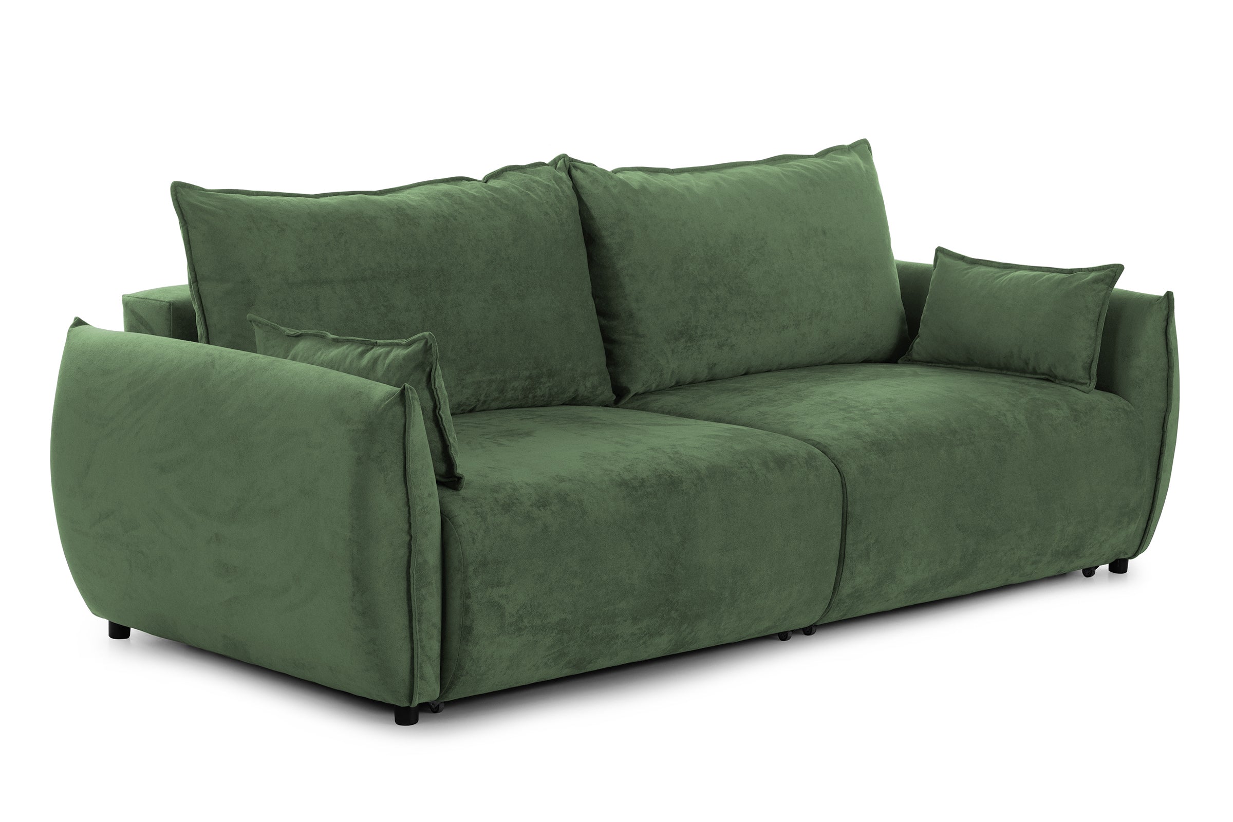 Canapea Extensibilă 3 locuri OSAKA, cu ladă depozitare, 238x110x90 cm #color_Verde-Havana