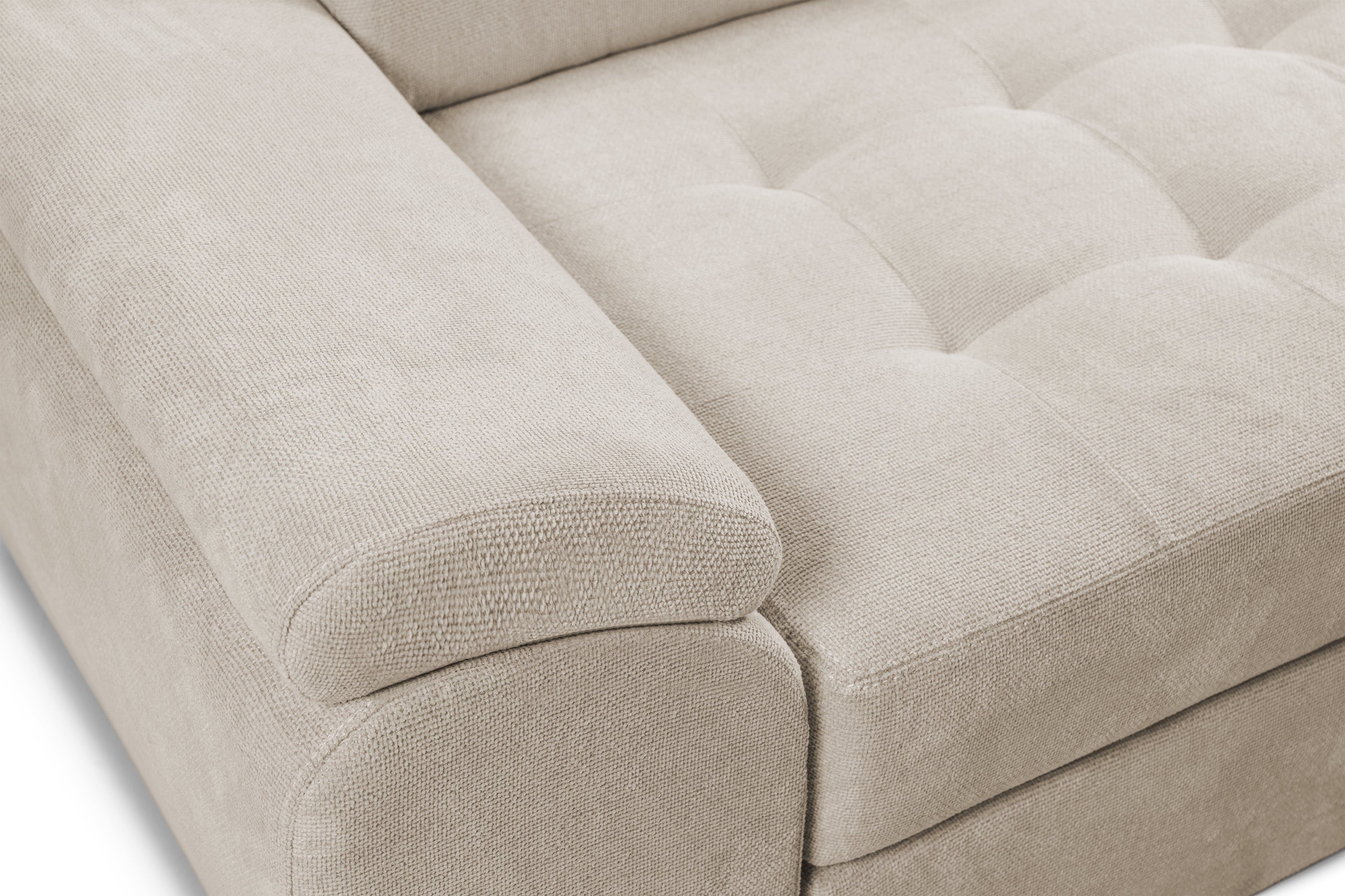 Canapea Extensibila 3 locuri TRENDY, cu tetiere, 245x105x80 cm, Prestigehome.ro - Canapea 3 Locuri - Prestige - #color_Crem-Memphis