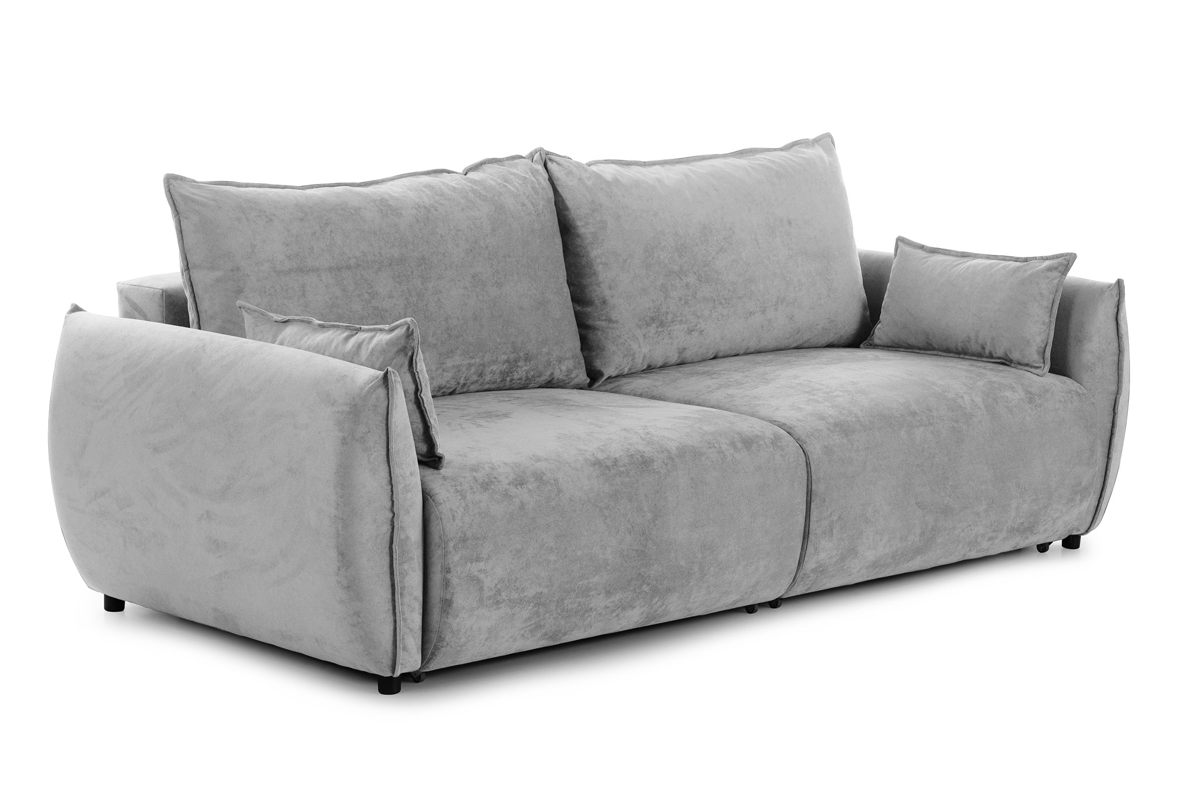 Canapea Extensibilă 3 locuri OSAKA, cu ladă depozitare, 238x110x90 cm #color_Gri-Deschis-Havana