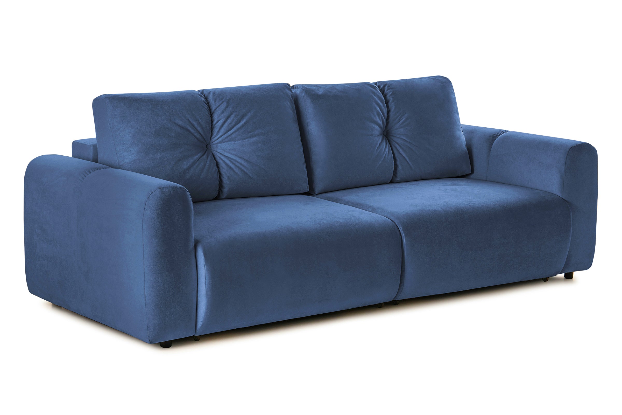 Canapea Extensibilă 3 locuri GEORGIA, cu 2 lăzi depozitare, 248x110x90 cm, #color_Albastru-Havana