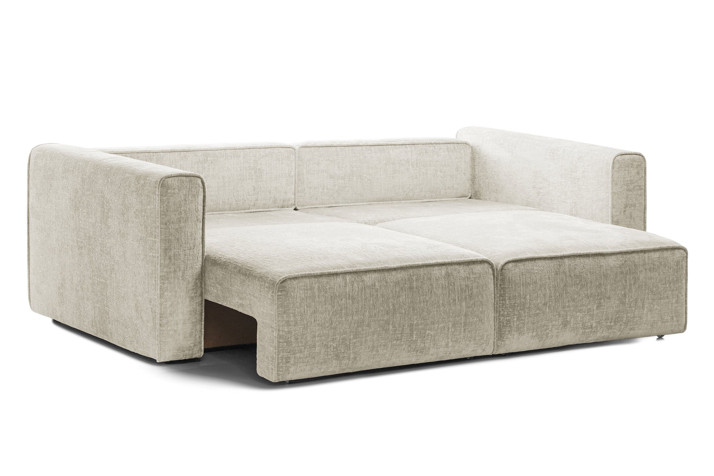 Canapea Extensibilă 3 locuri ZANETTO, cu 2 lăzi depozitare, 240x100x70 cm, #color_Crem-Onyx