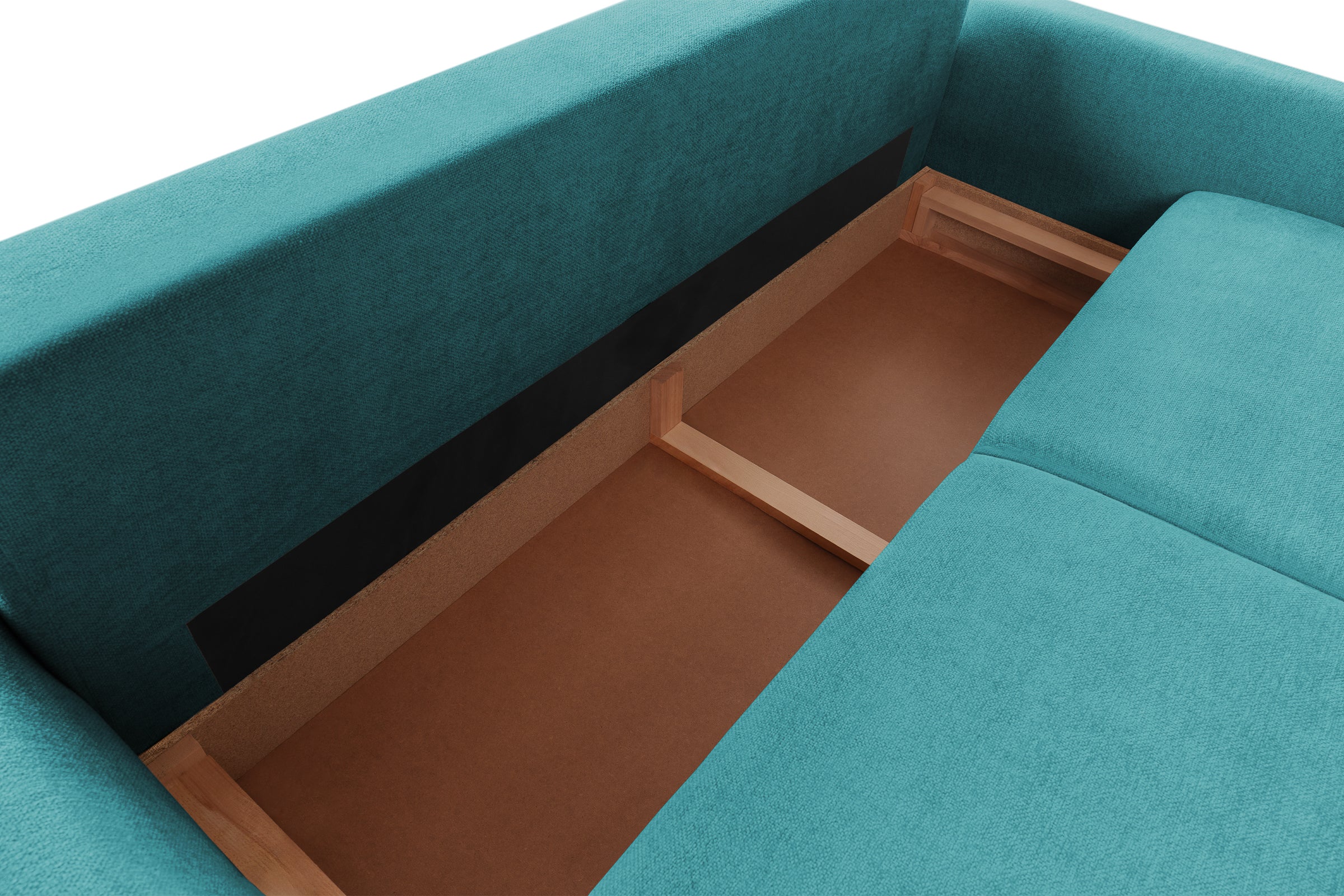 Canapea Extensibilă 3 locuri TIVOLI, 240x105x95 cm, #color_Turcoaz-Mystery