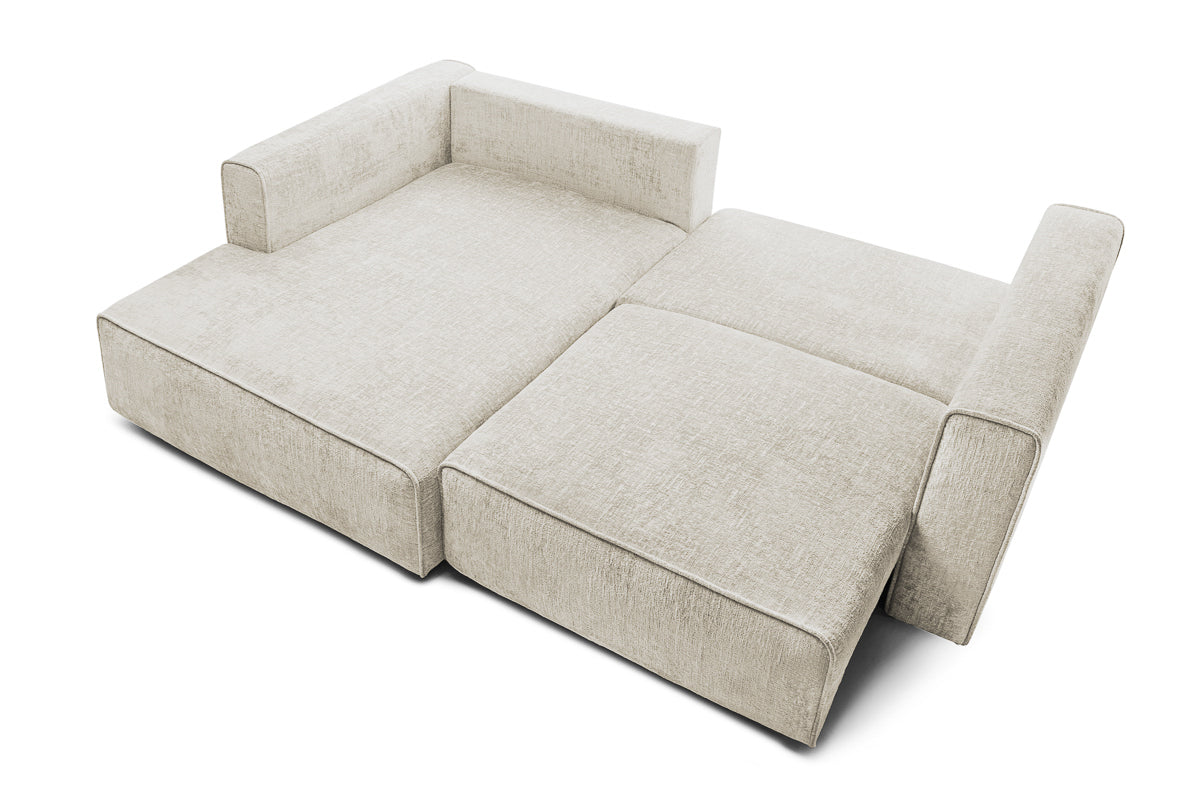 Coltar Extensibil 3 locuri ZANETTO, cu lada de depozitare, 240x160x70 cm, #color_Crem-Onyx