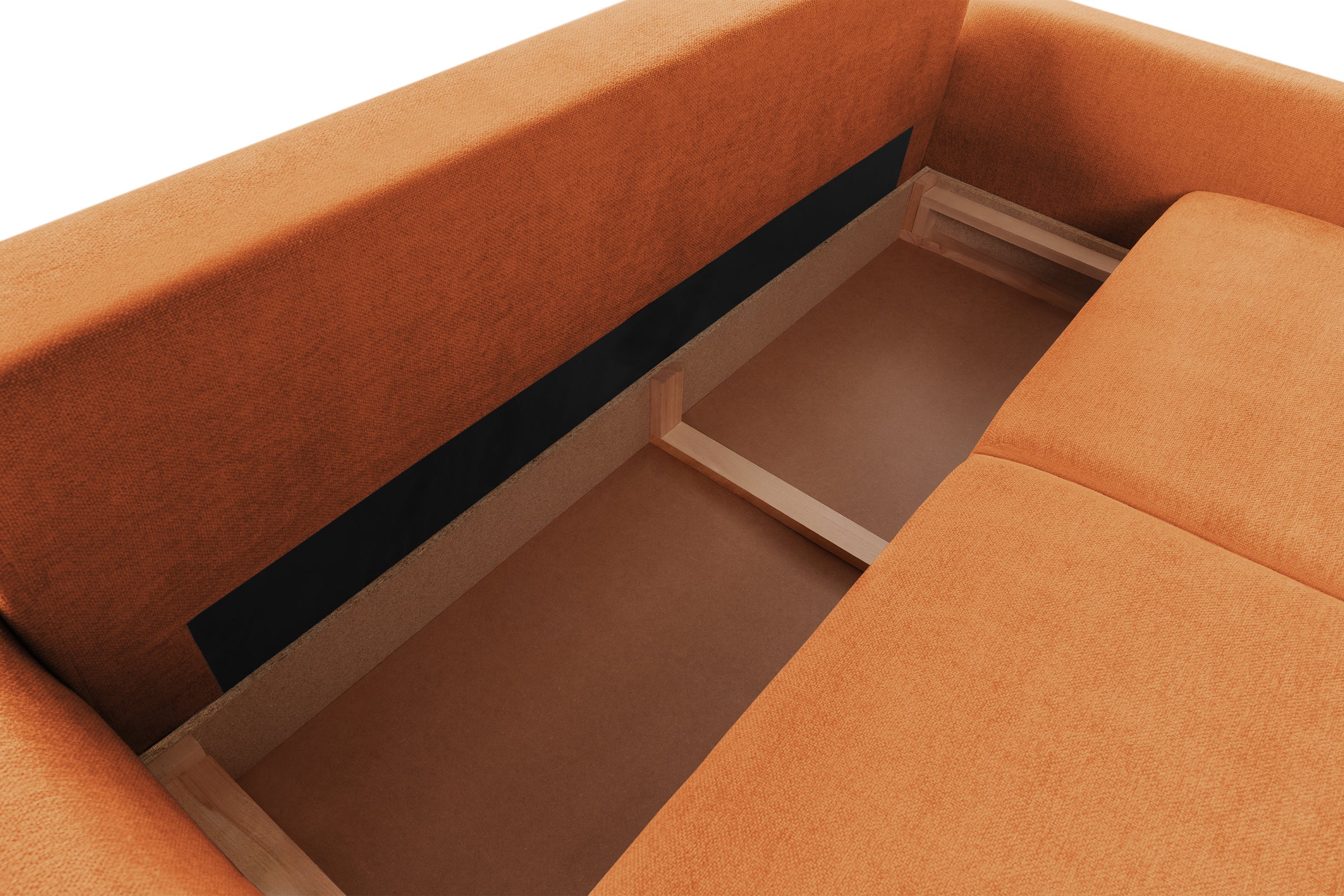 Canapea Extensibilă 3 locuri TIVOLI, 240x105x95 cm, #color_Portocaliu-Mystery