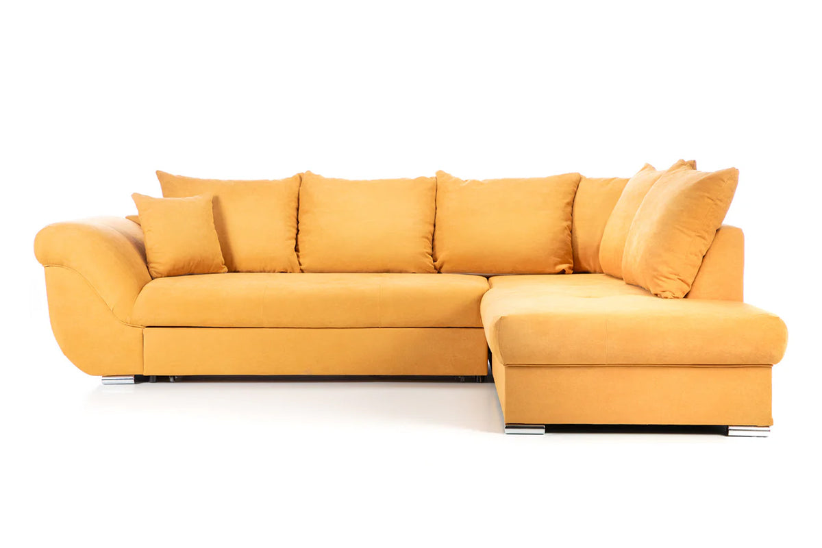 Colțar Extensibil SANTOS, variante stânga/dreapta, 295x215x80 cm, Prestigehome.ro, #color_Mango-Enjoy