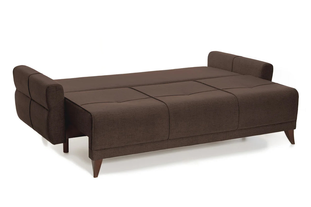 Canapea Extensibila 3 locuri Emerald, cu lada de depozitare, 215x70x90 cm - Prestigehome.ro - Canapea - Prestige - #color_yuca-maro