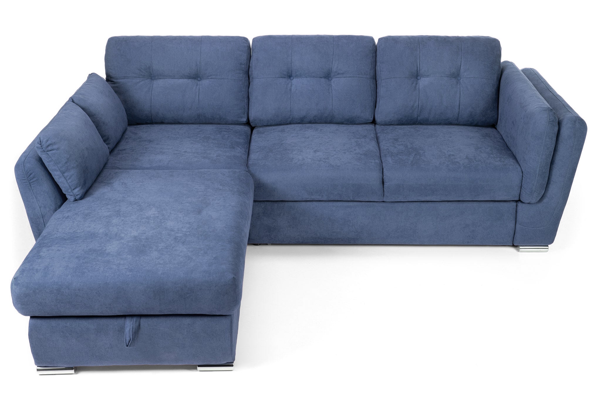 Colțar Extensibil JAZZ, cu ladă depozitare, 245 x 205 x 90 cm, #color_Albastru-Inchis-enjoy