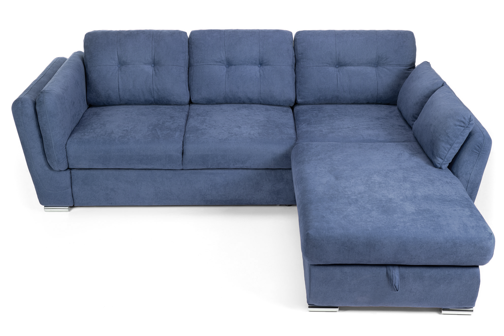 Colțar Extensibil JAZZ, cu ladă depozitare, 245 x 205 x 90 cm, #color_Albastru-Inchis-enjoy