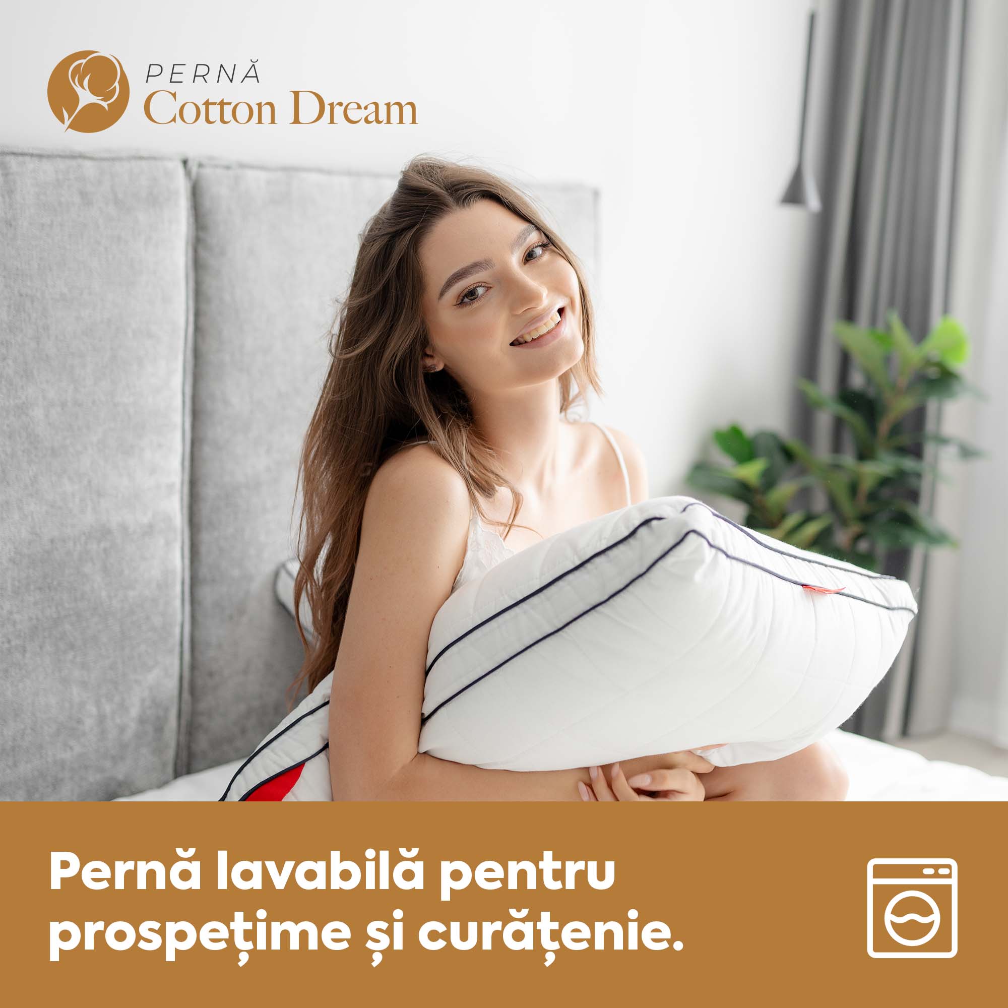 Set 4 x Perne Cotton Dream cu microfibră, husă bumbac, 50x70 cm-Seturi Perne-Prestige Home-Prestige Home