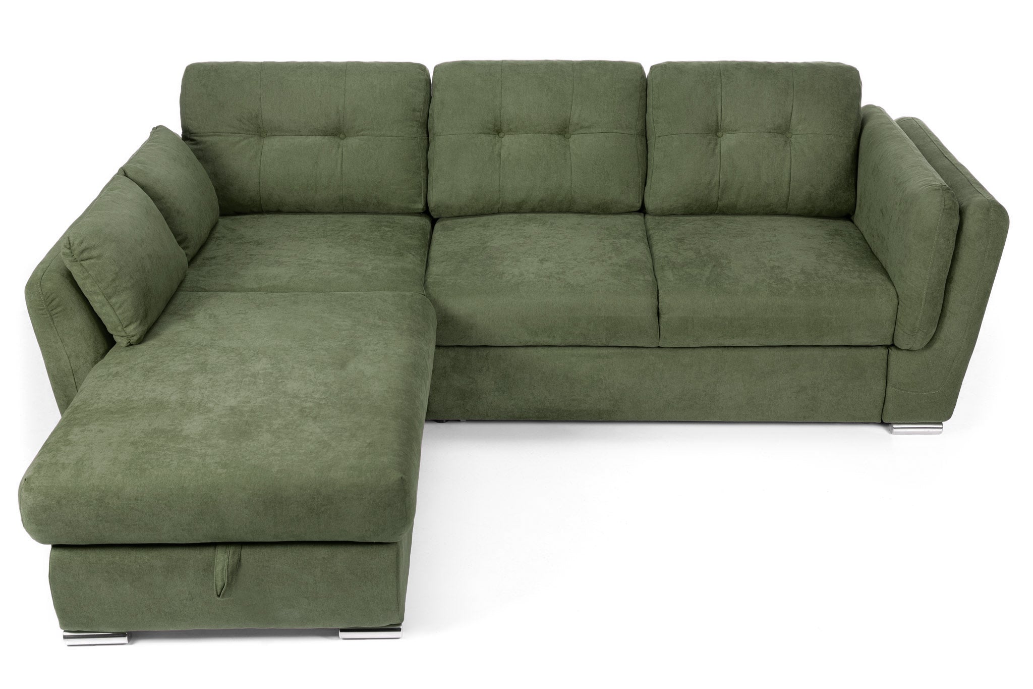 Colțar Extensibil JAZZ, cu ladă depozitare, 245 x 205 x 90 cm, #color_Verde-enjoy