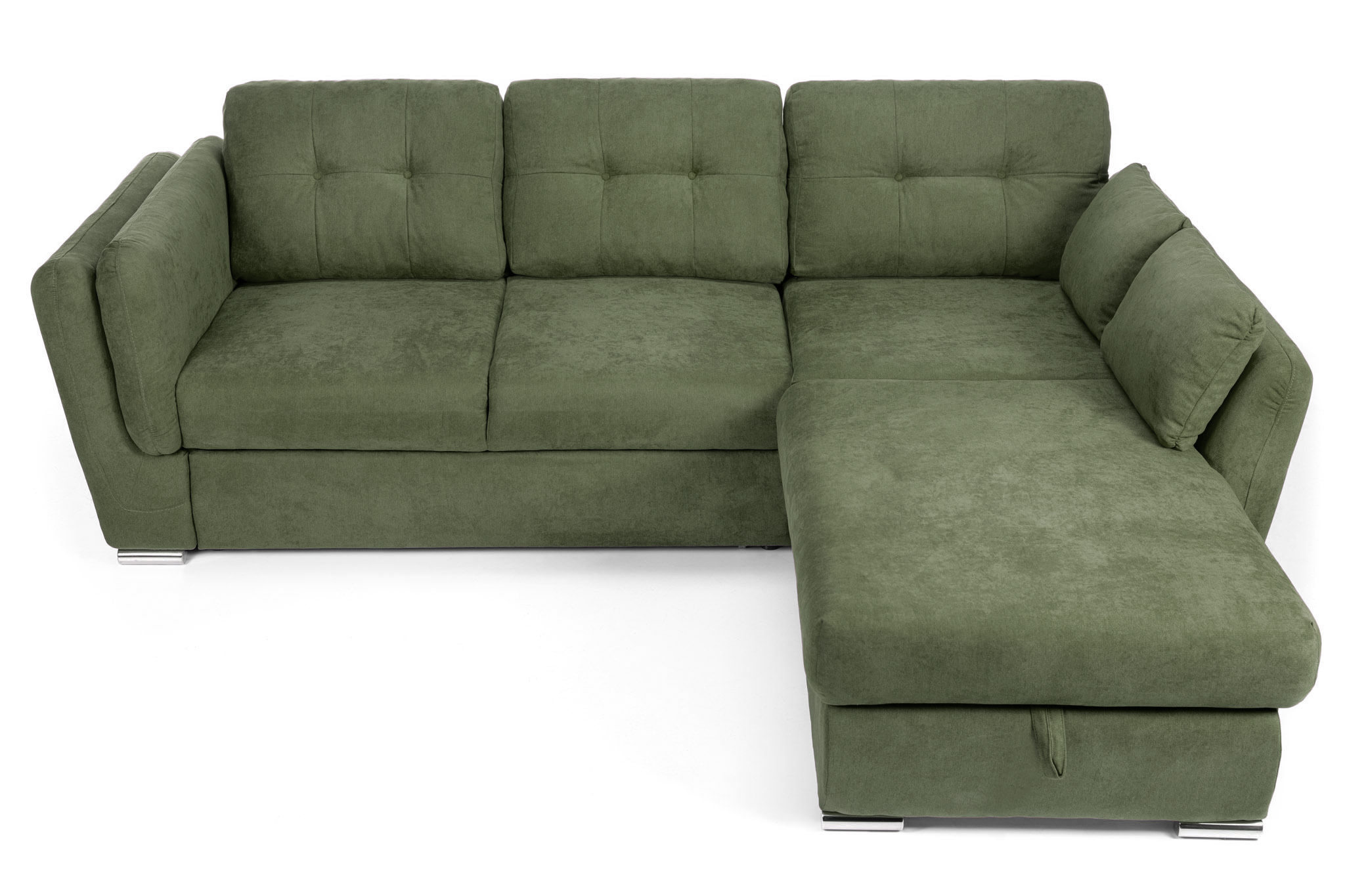 Colțar Extensibil JAZZ, cu ladă depozitare, 245 x 205 x 90 cm, #color_Verde-enjoy