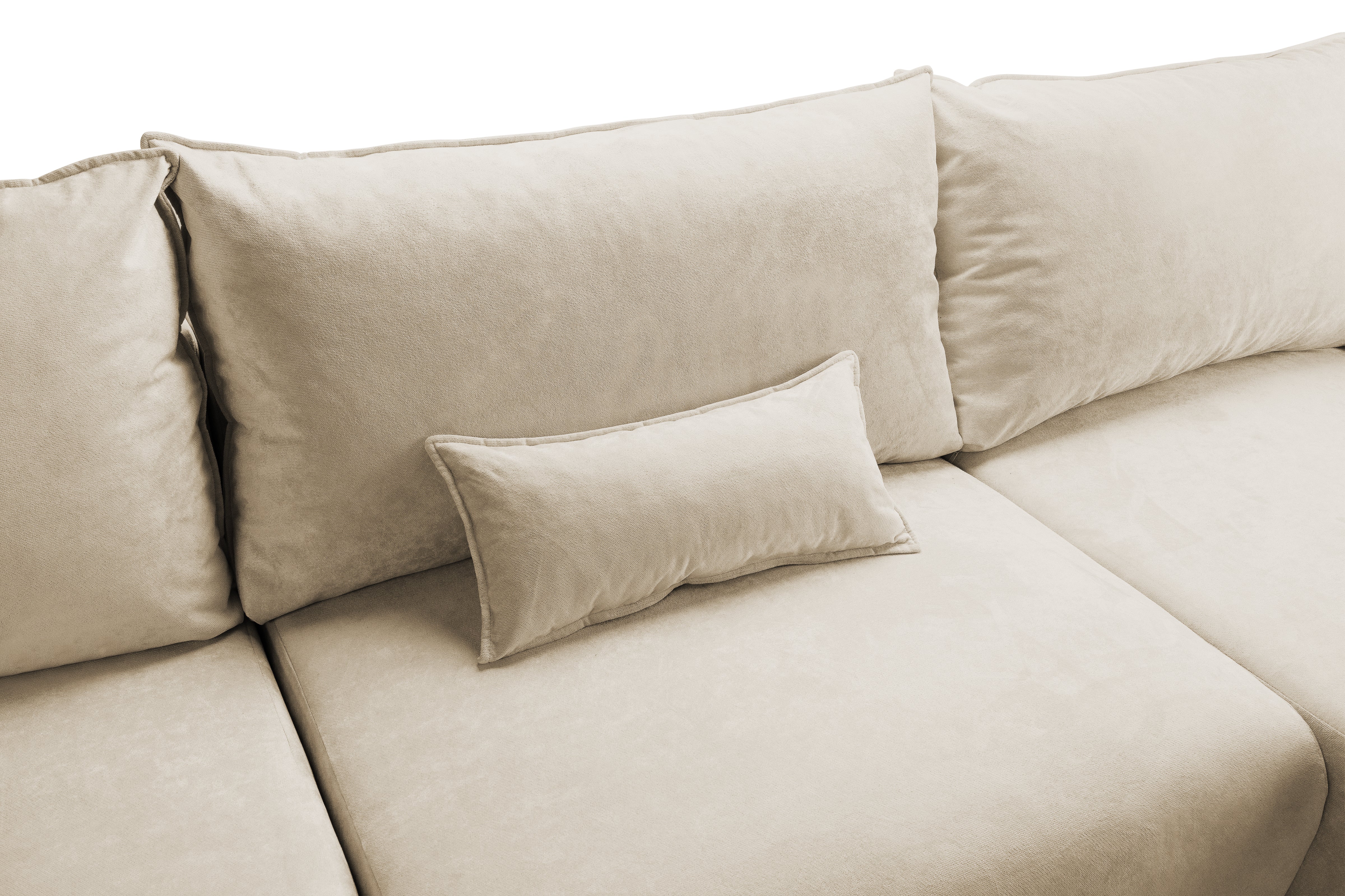 Colțar Extensibil OSAKA, cu 2 lăzi depozitare, șezlong interschimbabil, 338x190x87 cm, #color_Bej-Havana