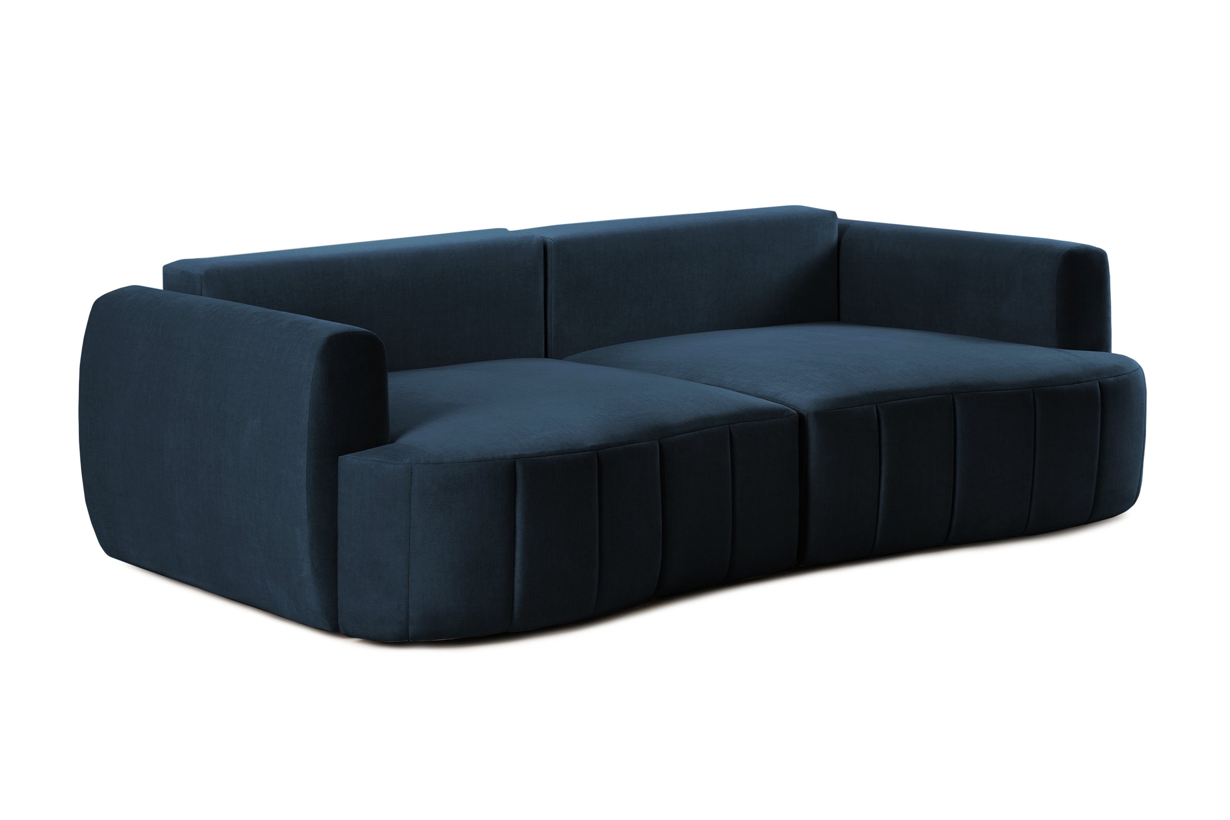 Canapea Extensibilă 3 locuri SAMBA, cu 2 lăzi depozitare, 242x127x90 cm, #Color_Albastru-Vogue