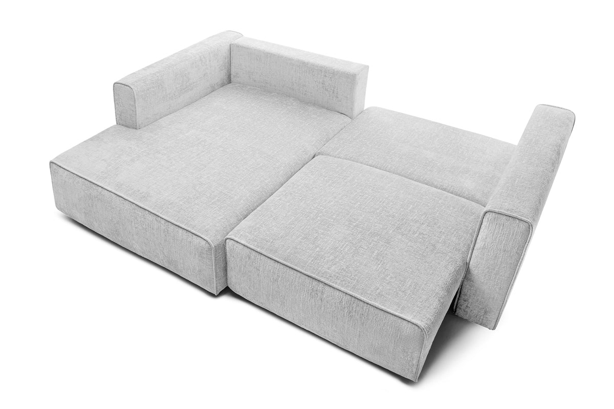 Coltar Extensibil 3 locuri ZANETTO, cu lada de depozitare, 240x160x70 cm, #color_Gri-Argintiu-Onyx