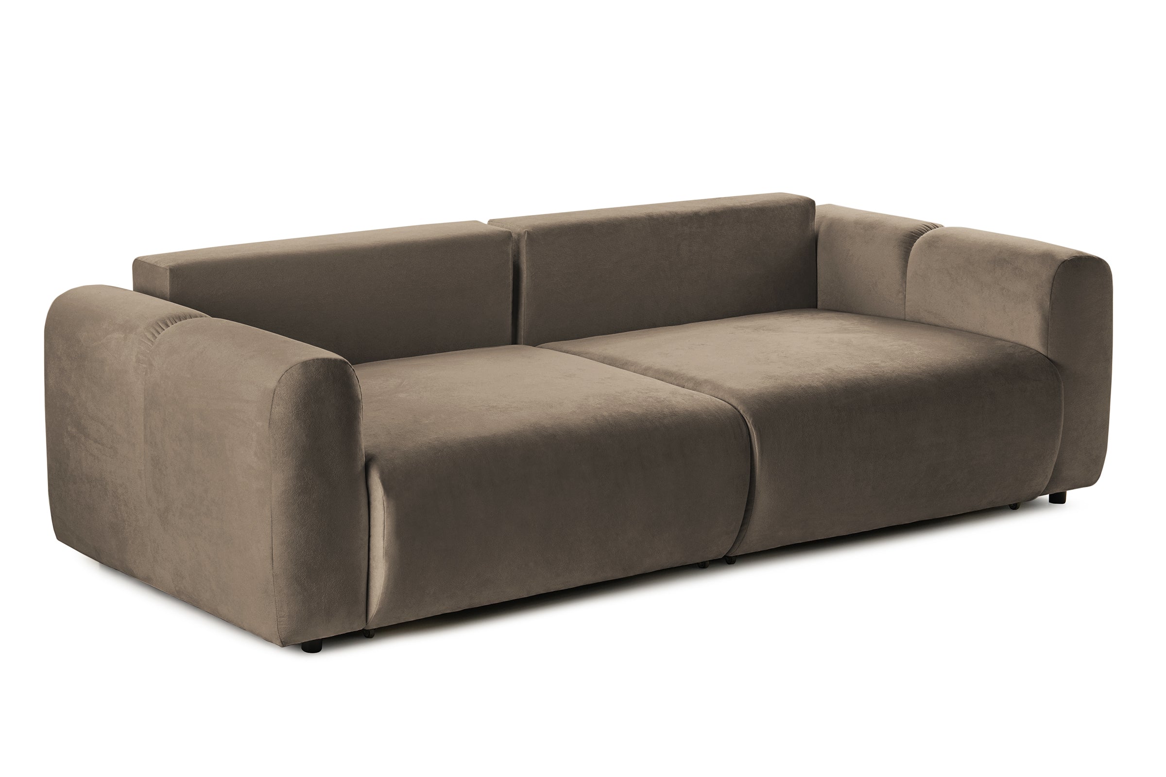 Canapea Extensibilă 3 locuri GEORGIA, cu 2 lăzi depozitare, 248x110x90 cm #color_Cafe-Havana