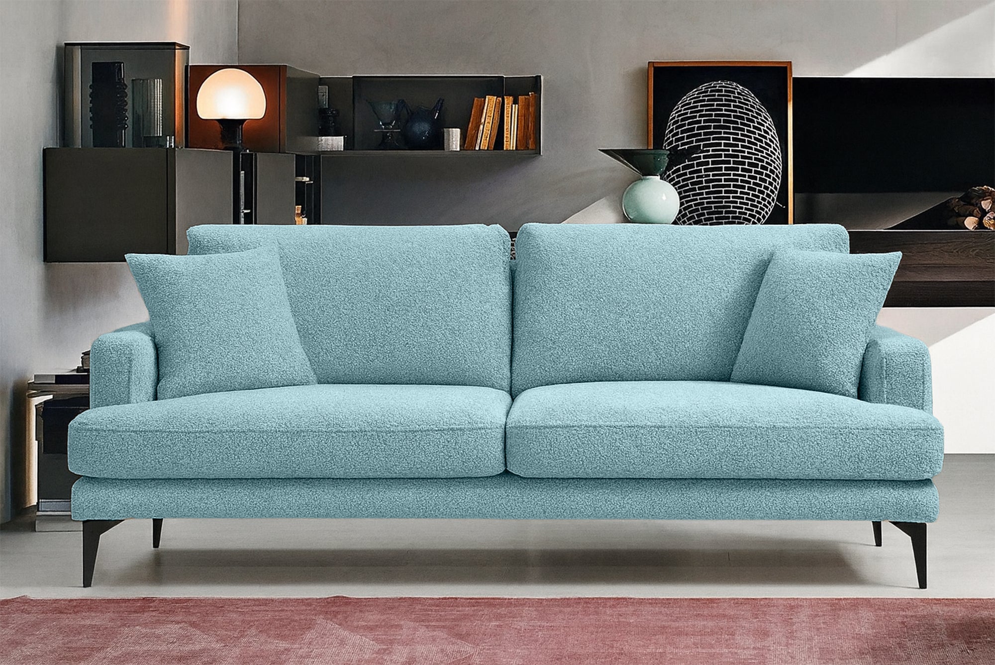 Canapea Fixă AZURRO, 3 locuri, 205x90x85 cm - Prestigehome.ro - Canapea - Prestige #color_Albastru-Mystery