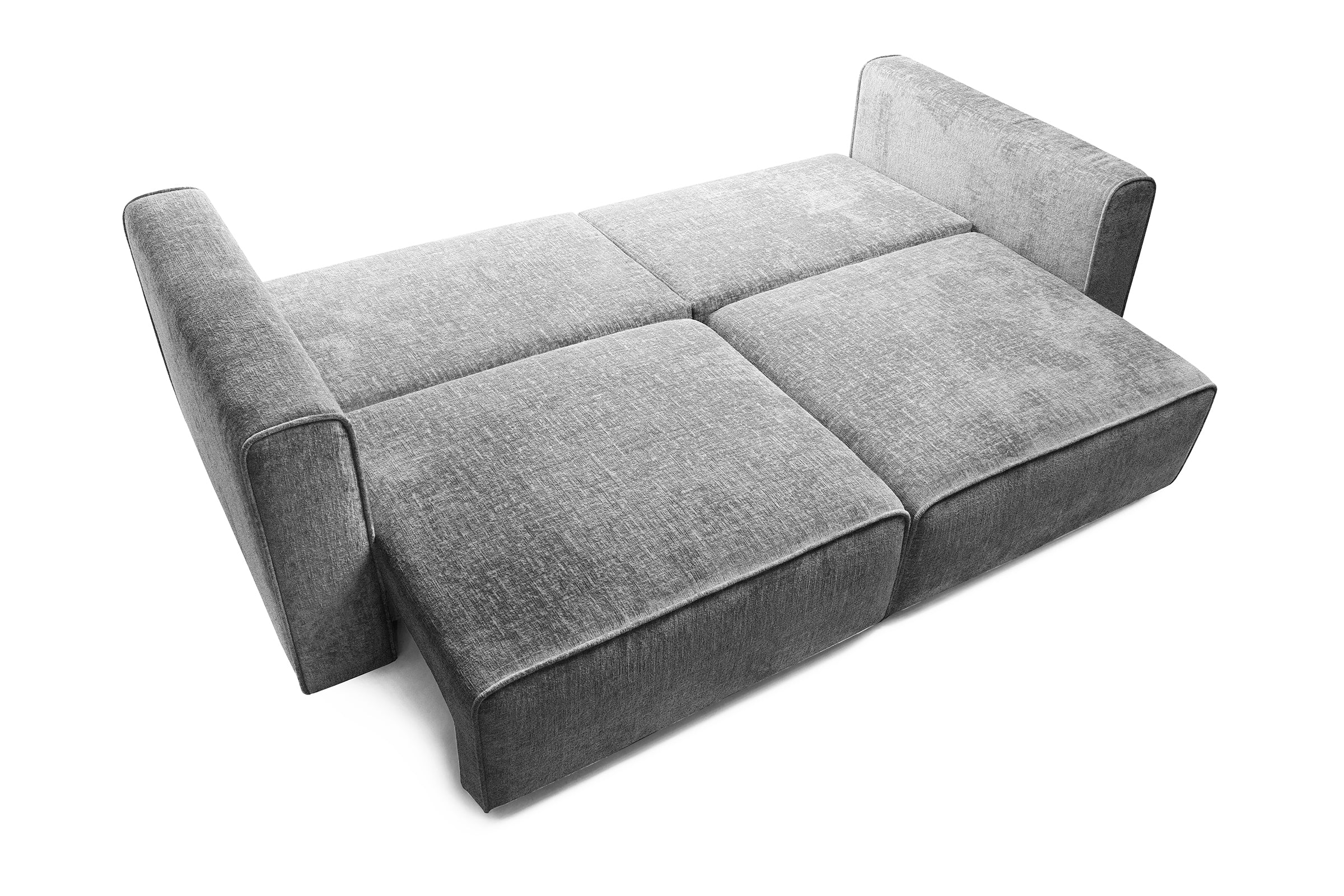 Canapea Extensibilă 3 locuri ZANETTO, cu 2 lăzi depozitare, 240x100x70 cm, #color_Gri-Onyx