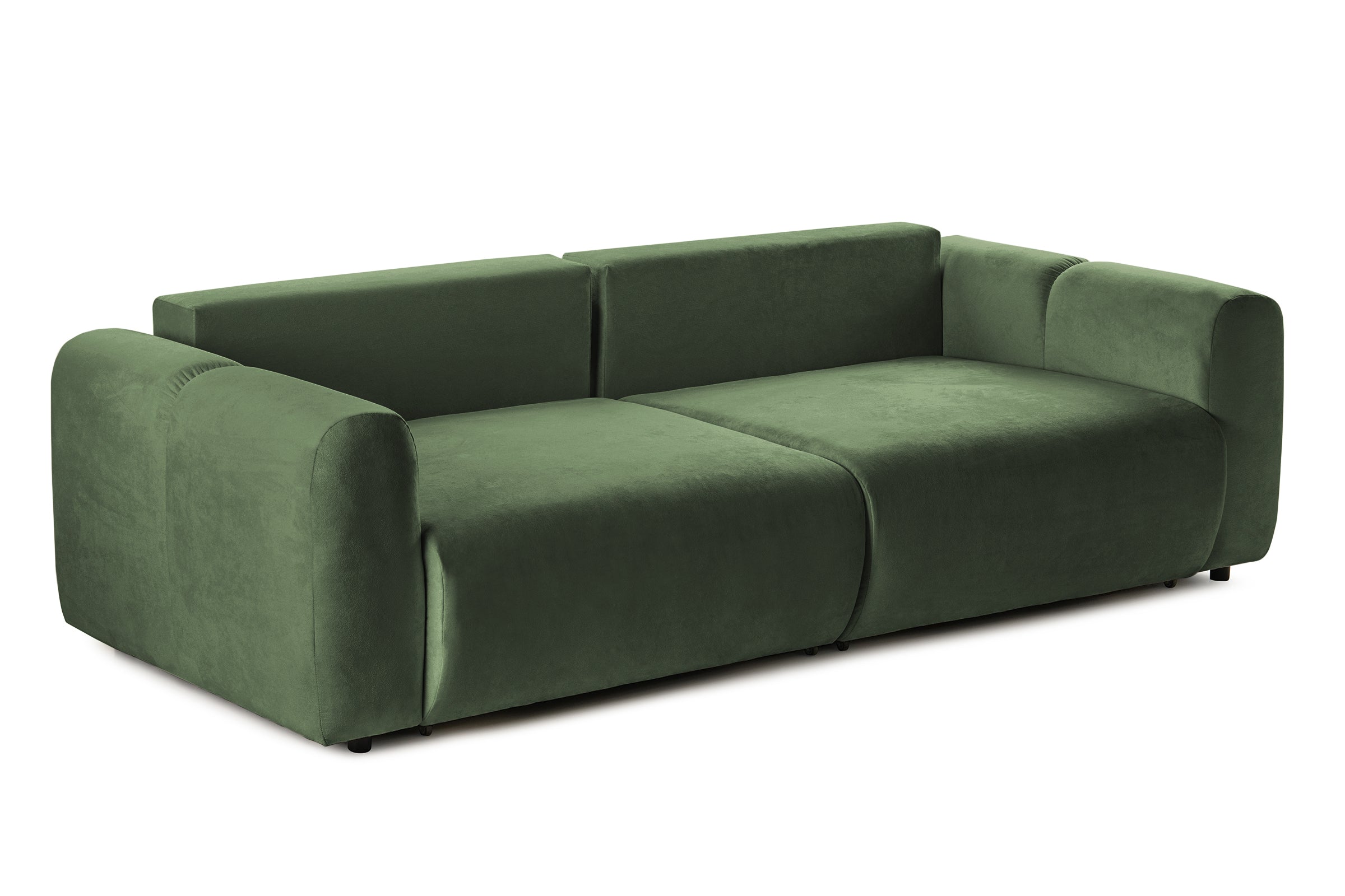 Canapea Extensibilă 3 locuri GEORGIA, cu 2 lăzi depozitare, 248x110x90 cm #color_Verde-Havana